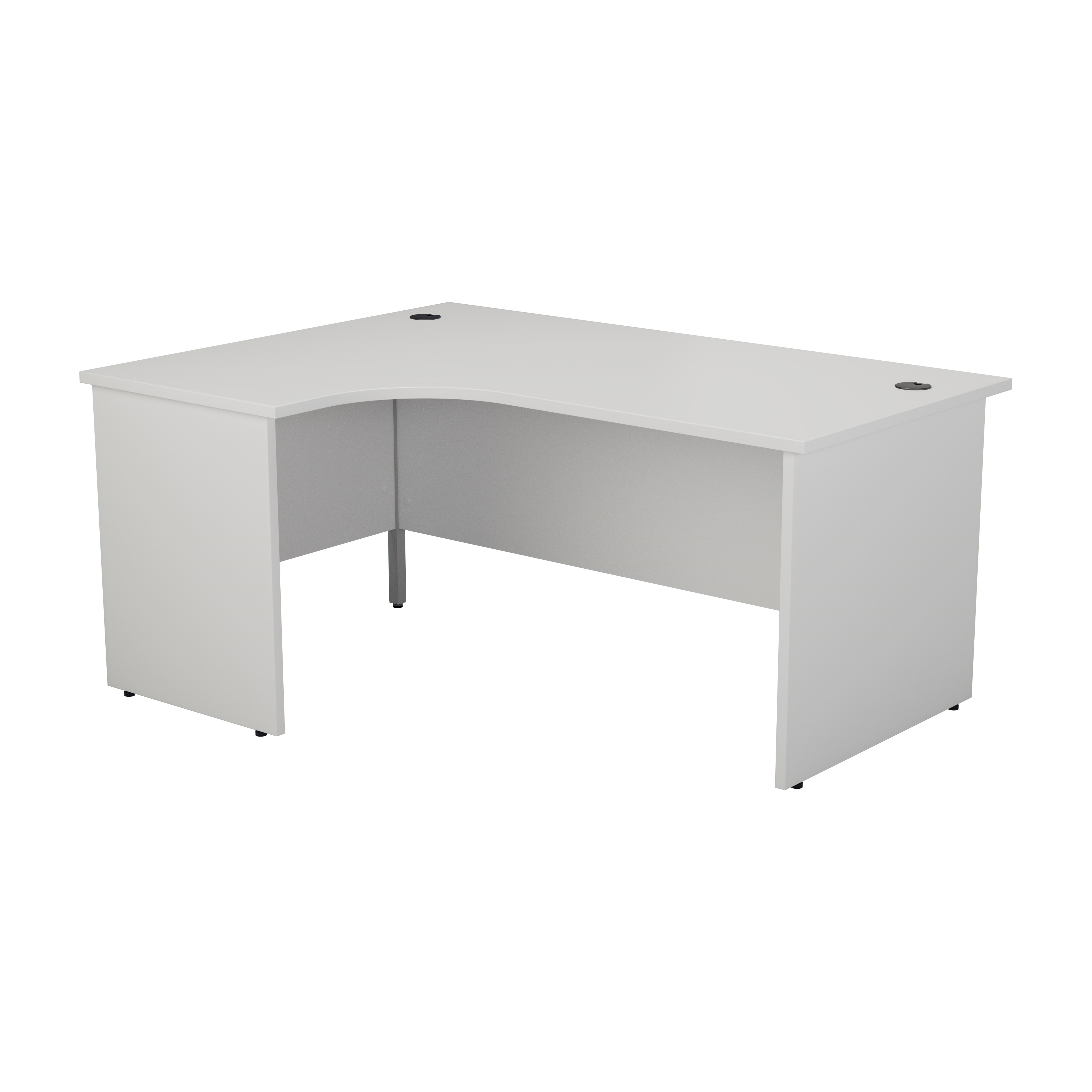 Panel Left Hand Radial Desk | 1600X1200 | White /White