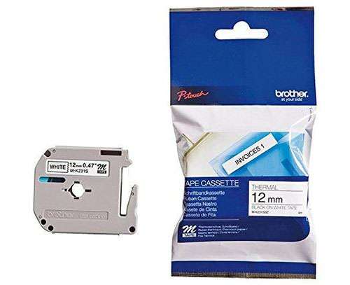 BROTHER MK231SBZ Black on White 4M x 12mm Plastic Tape