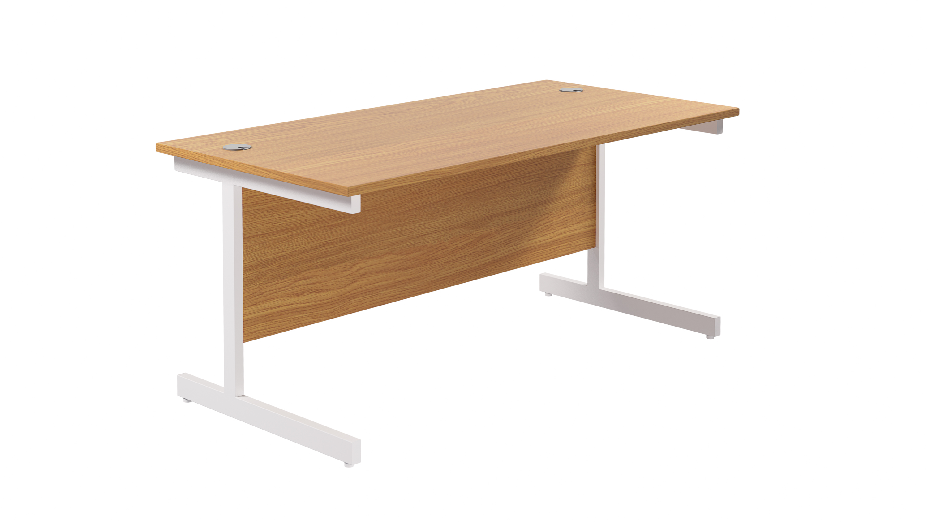 Single Upright Rectangular Desk | 1800X800 | Nova Oak/White