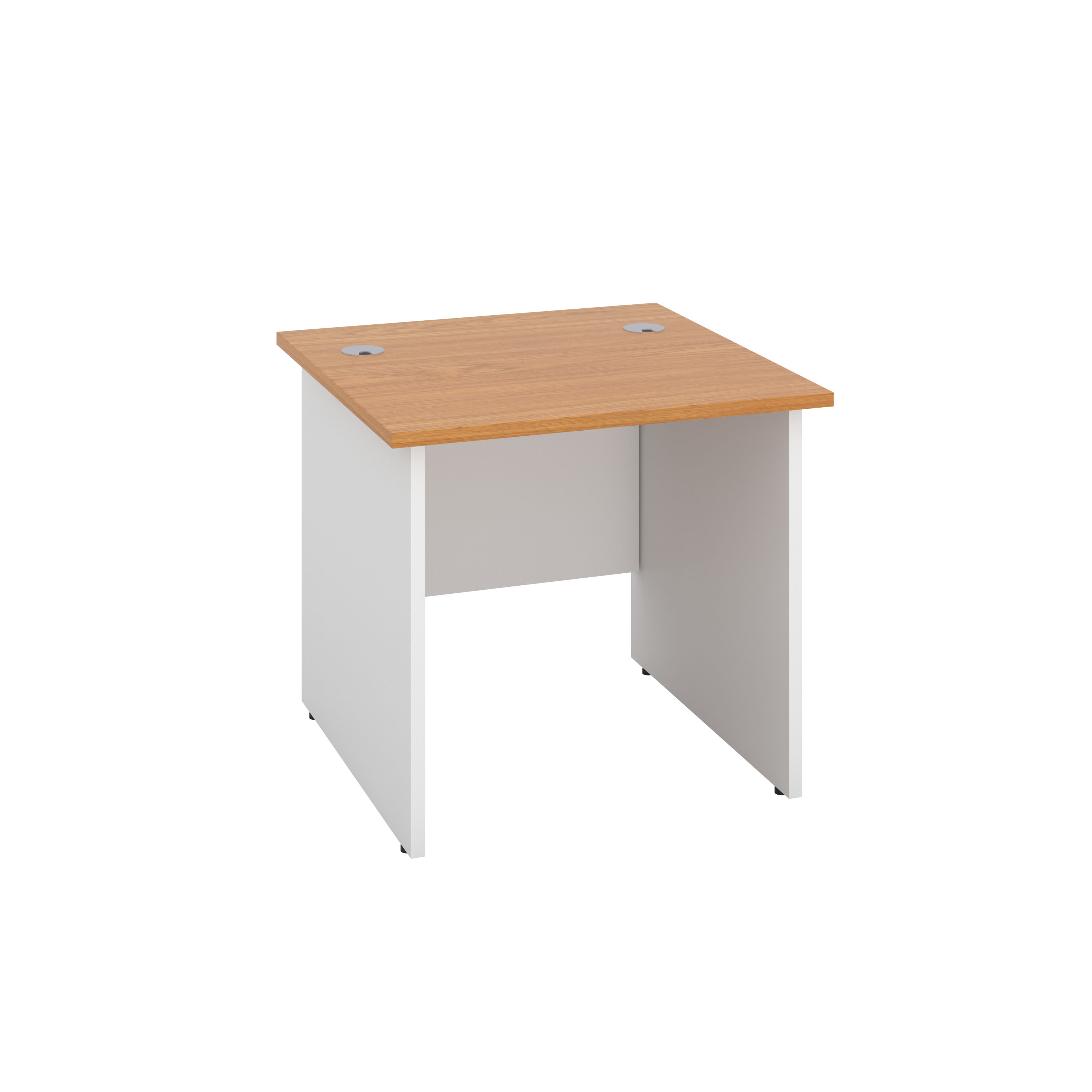 Panel Rectangular Desk | 800X800 | Nova Oak/White