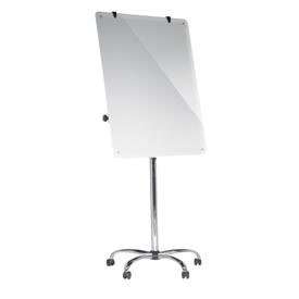 Bi-Office 700 x 1000mm Magnetic Glass Mobile Easel