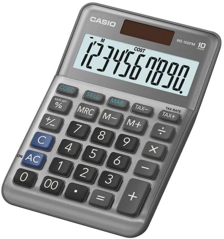 Casio MS-100FM 10 Digit Semi Desk Calculator