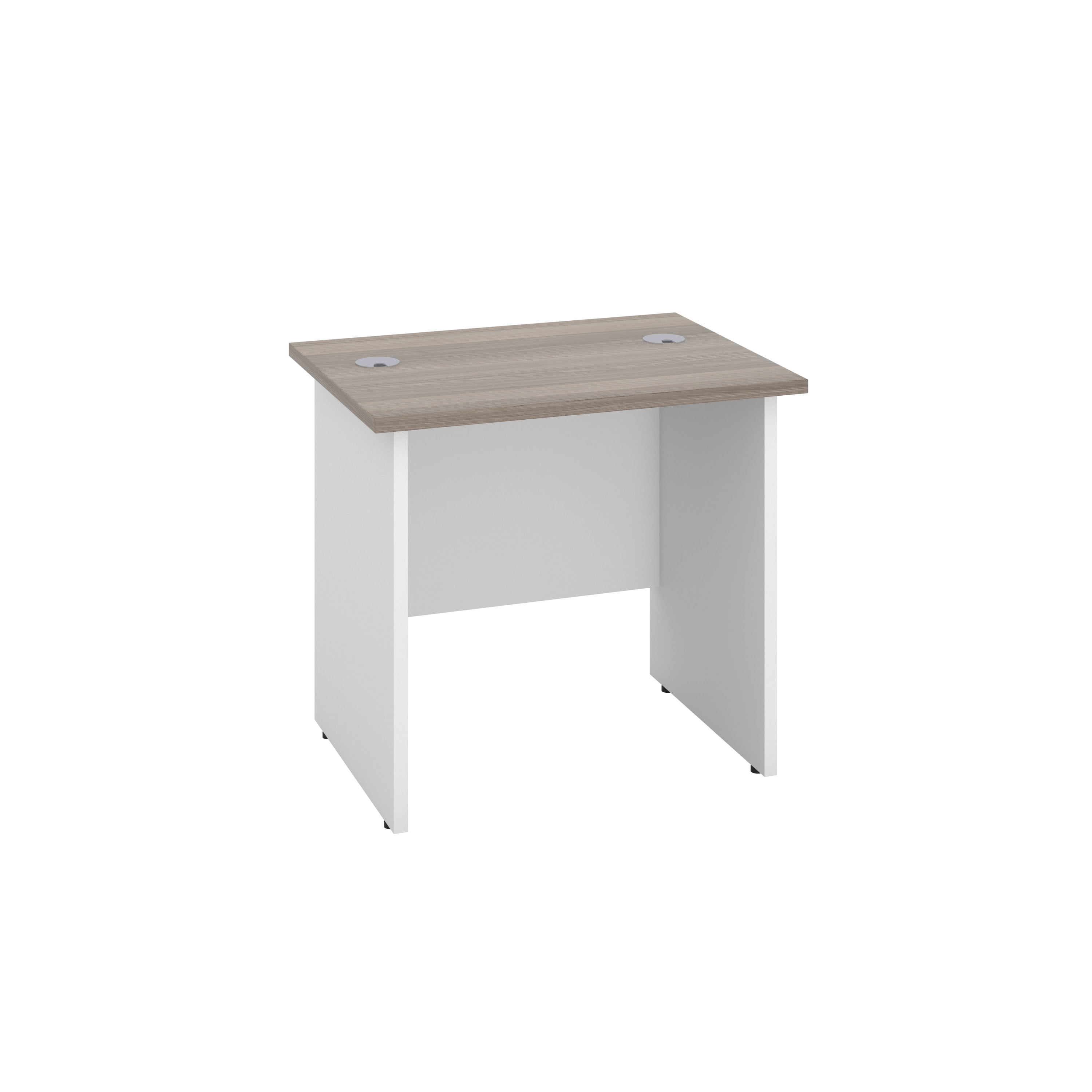 Panel Rectangular Desk | 800X600 | Grey Oak/White