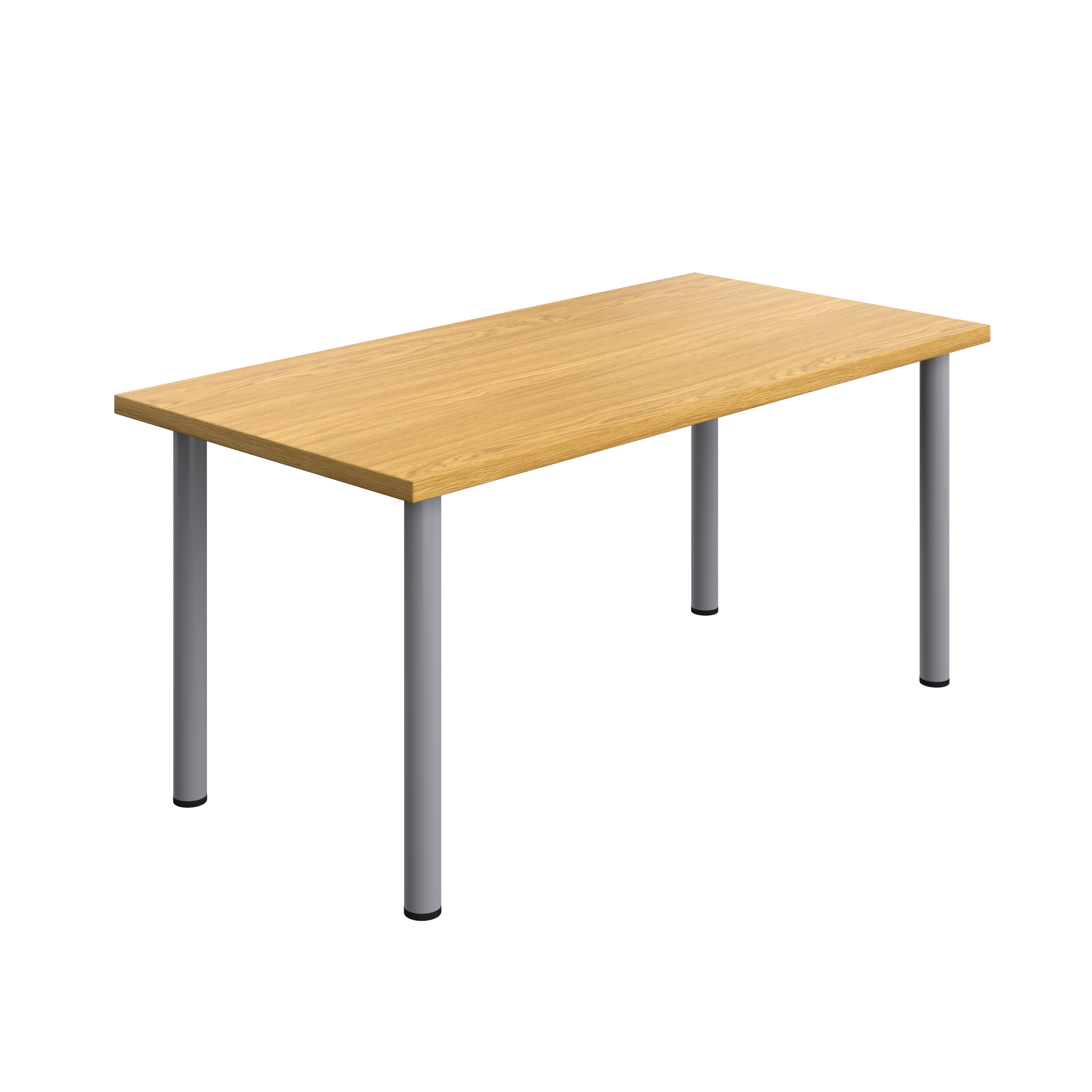 One Fraction Plus Rectangular Meeting Table | 1680mm | Nova Oak/Silver