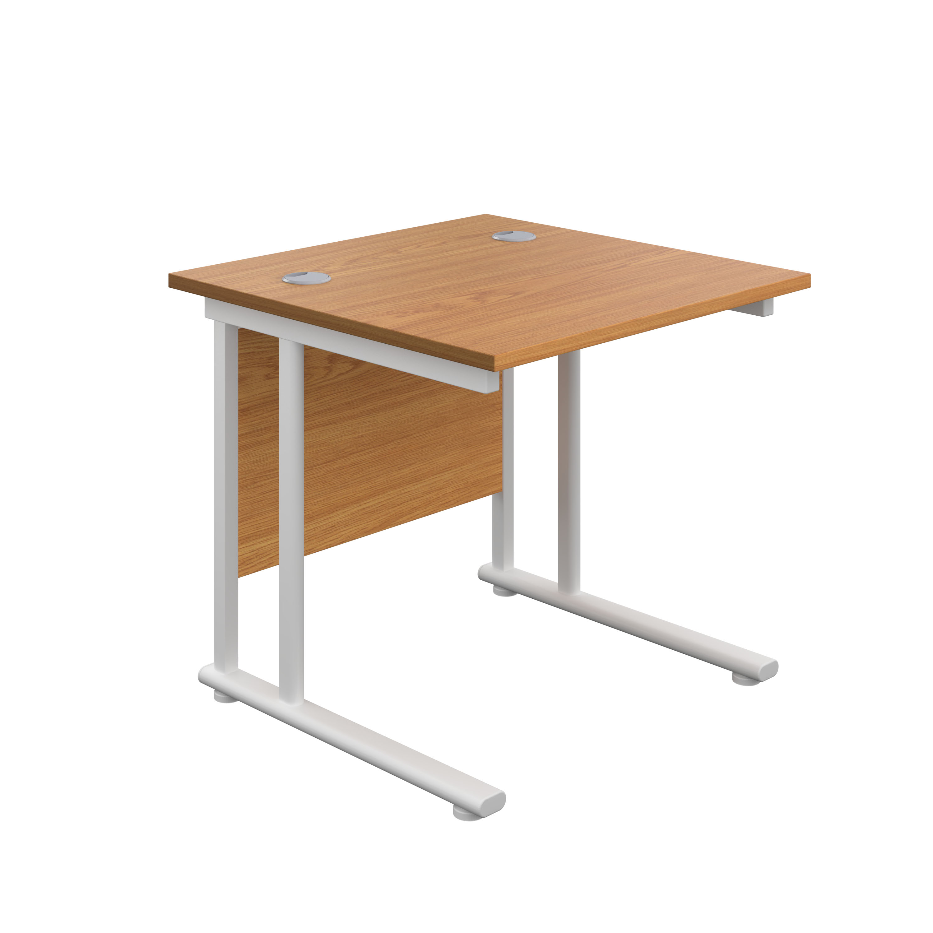 Twin Upright Rectangular Desk | 800X800 | Nova Oak/White