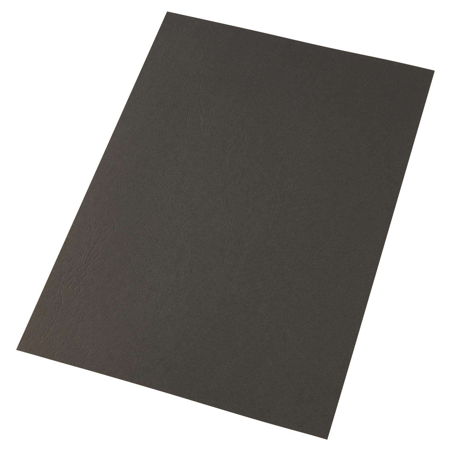 GBC Leathergrain Standard Binding Covers - A3 Black 100pk