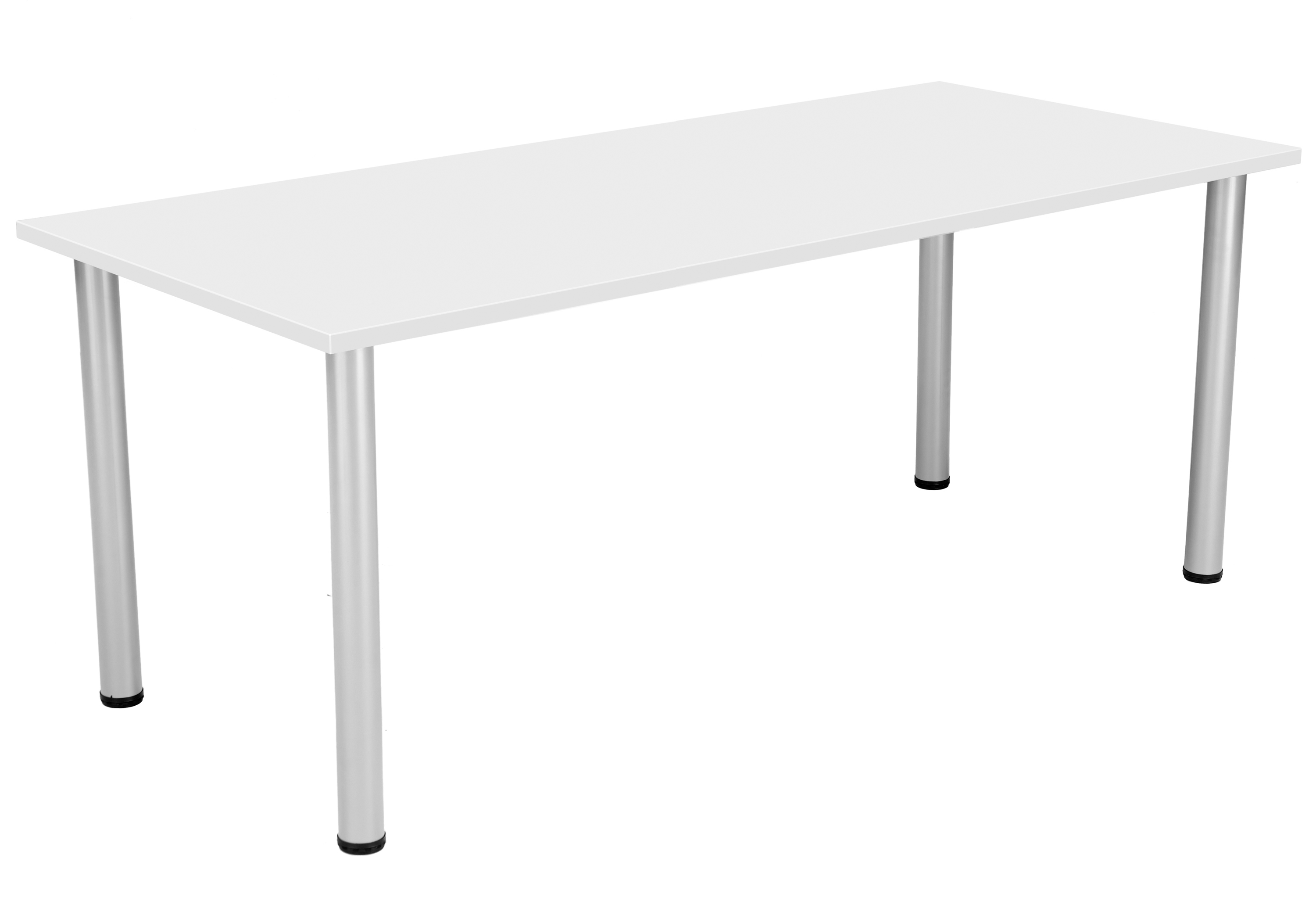 One Fraction Plus Rectangular Meeting Table | 1880mm | White/Silver