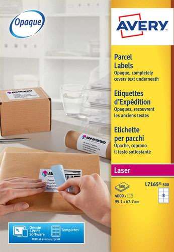 Avery L7165-500 Parcel Labels 500 sheets - 8 Labels per Sheet