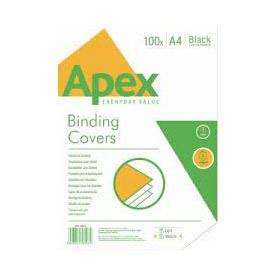 Apex 6500901 White Leatherbound Binding Covers - 100 pack