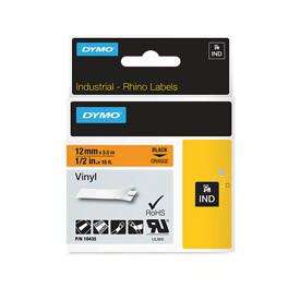 Dymo 18435 12mm Orange Vinyl Tape - S0718490