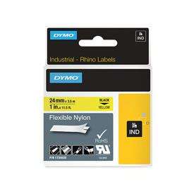 Dymo 1734525 24mm Black on Yellow Flexible Tape - S0773850