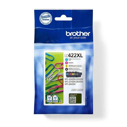 Brother LC422XL Ink Cartridge Value Pack B-C-M-Y