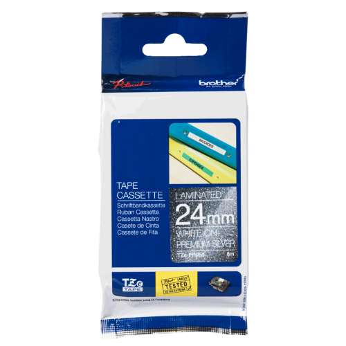 Brother TZE-PR955 Black on Silver 8M x 24mm Premium Tape