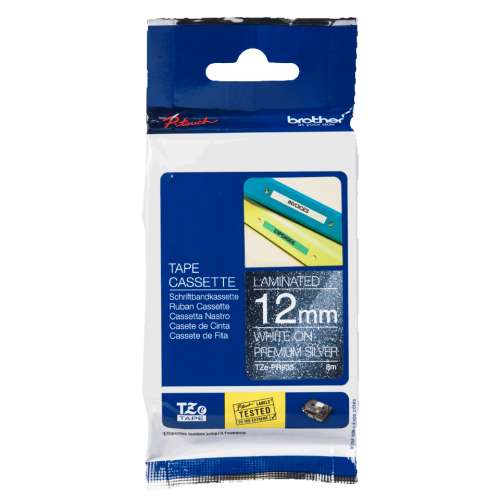 Brother TZE-PR935 Black on Silver 8M x 12mm Premium Tape