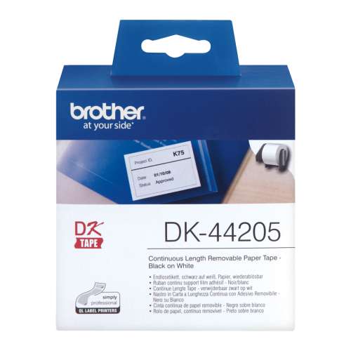 Brother DK44205 Removable White Paper