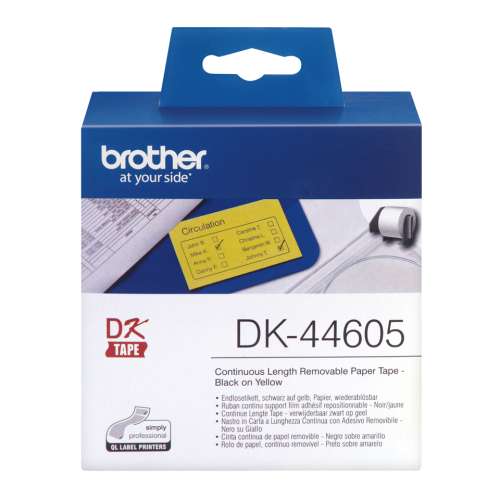 Brother DK44605 Removable Yellow Paper
