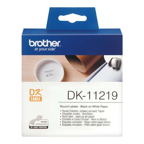 Brother DK11219 Round Labels