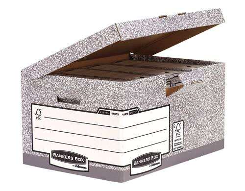 Fellowes Bankers Box System A4/FS Flip Top Storage Box Pack of 10