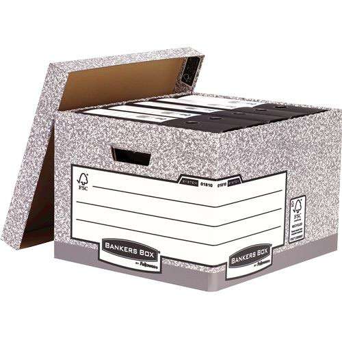 Fellowes System Large Storage Box Grey Pack of 10