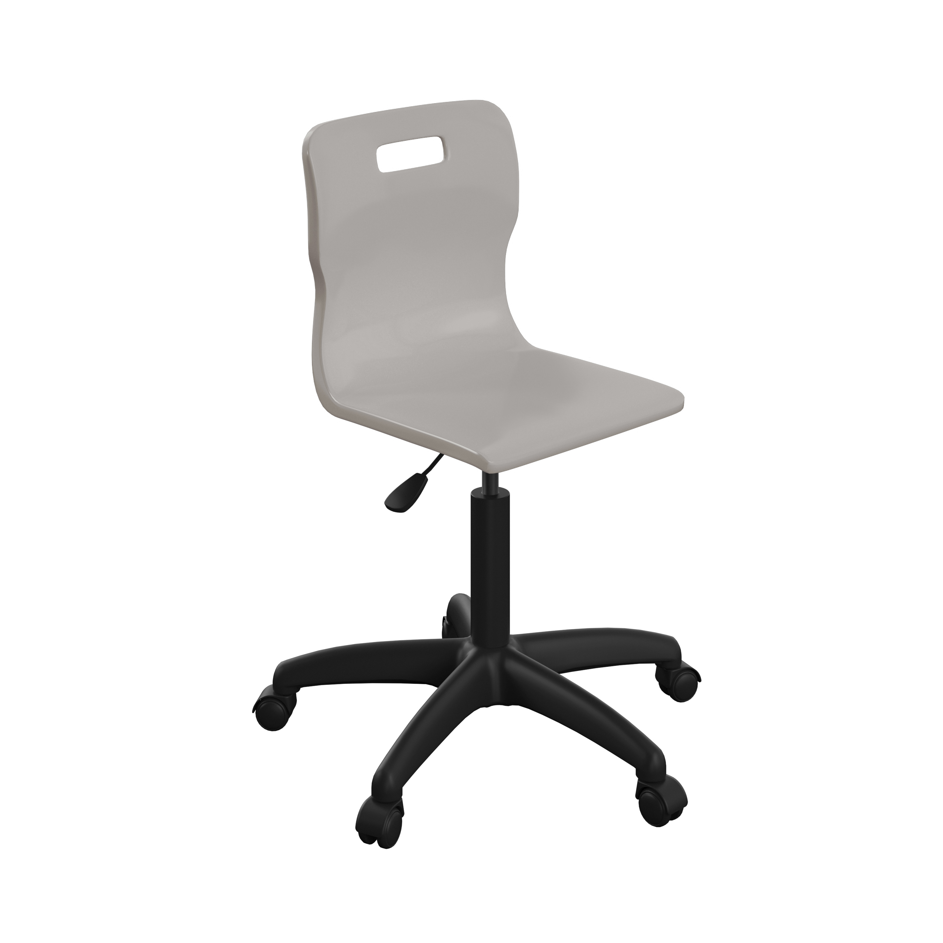 Titan Swivel Senior Chair with Plastic Base and Castors Size 5-6 | Age 11-14+ | Grey/Black