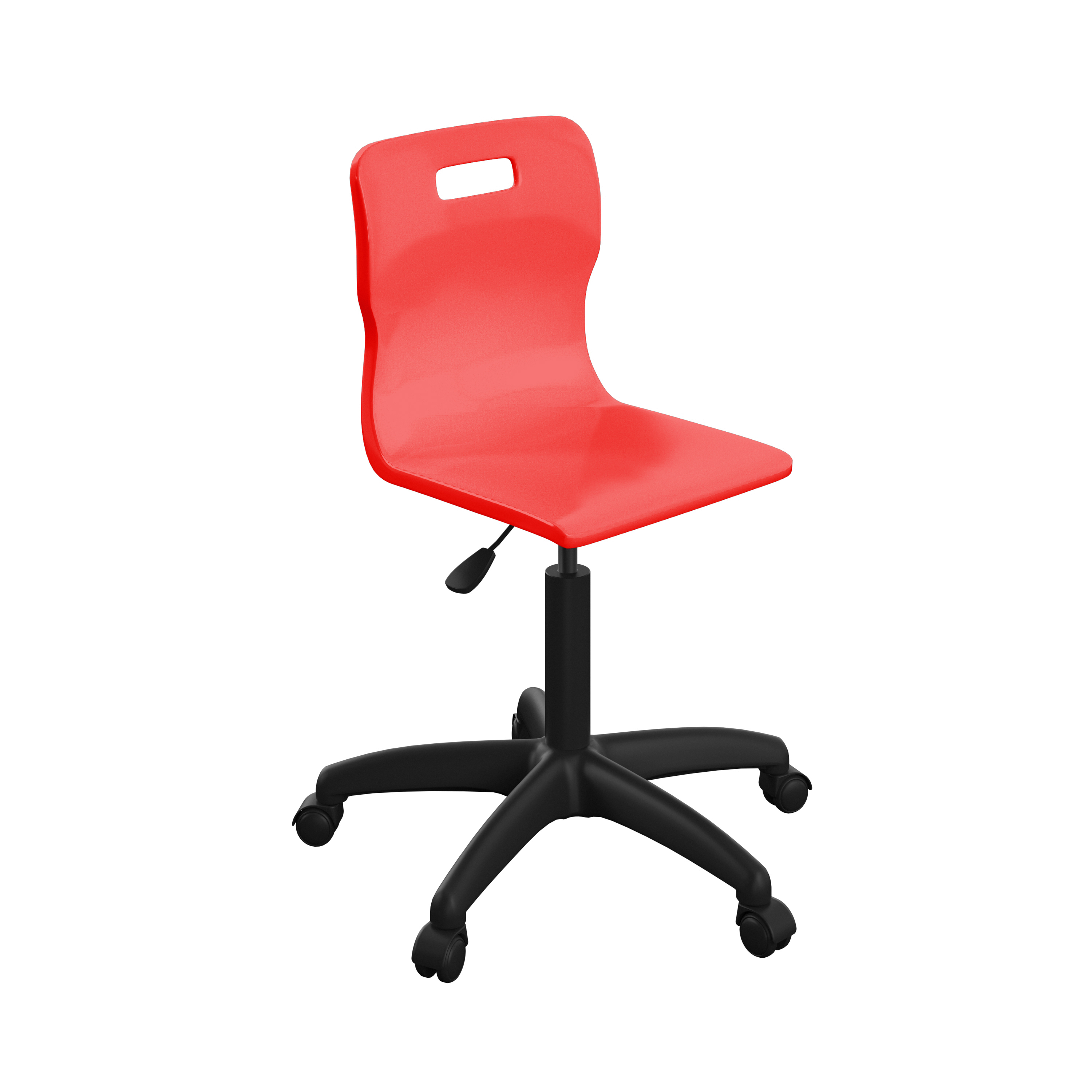 Titan Swivel Senior Chair with Plastic Base and Castors Size 5-6 | Age 11-14+ | Red/Black