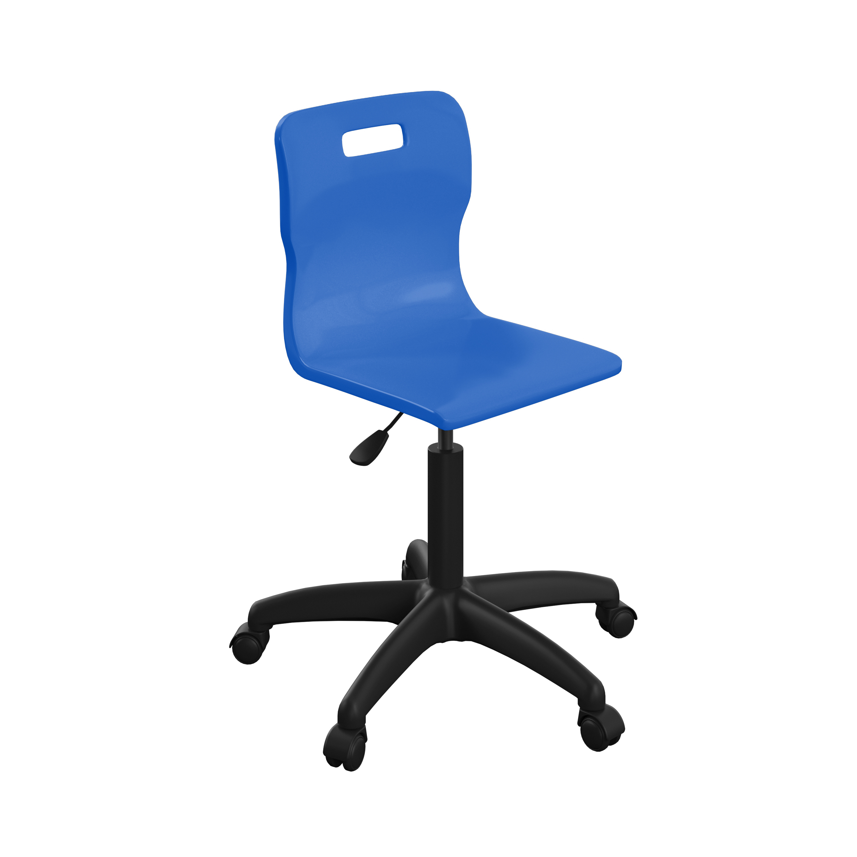 Titan Swivel Senior Chair with Plastic Base and Castors Size 5-6 | Age 11-14+ | Blue/Black