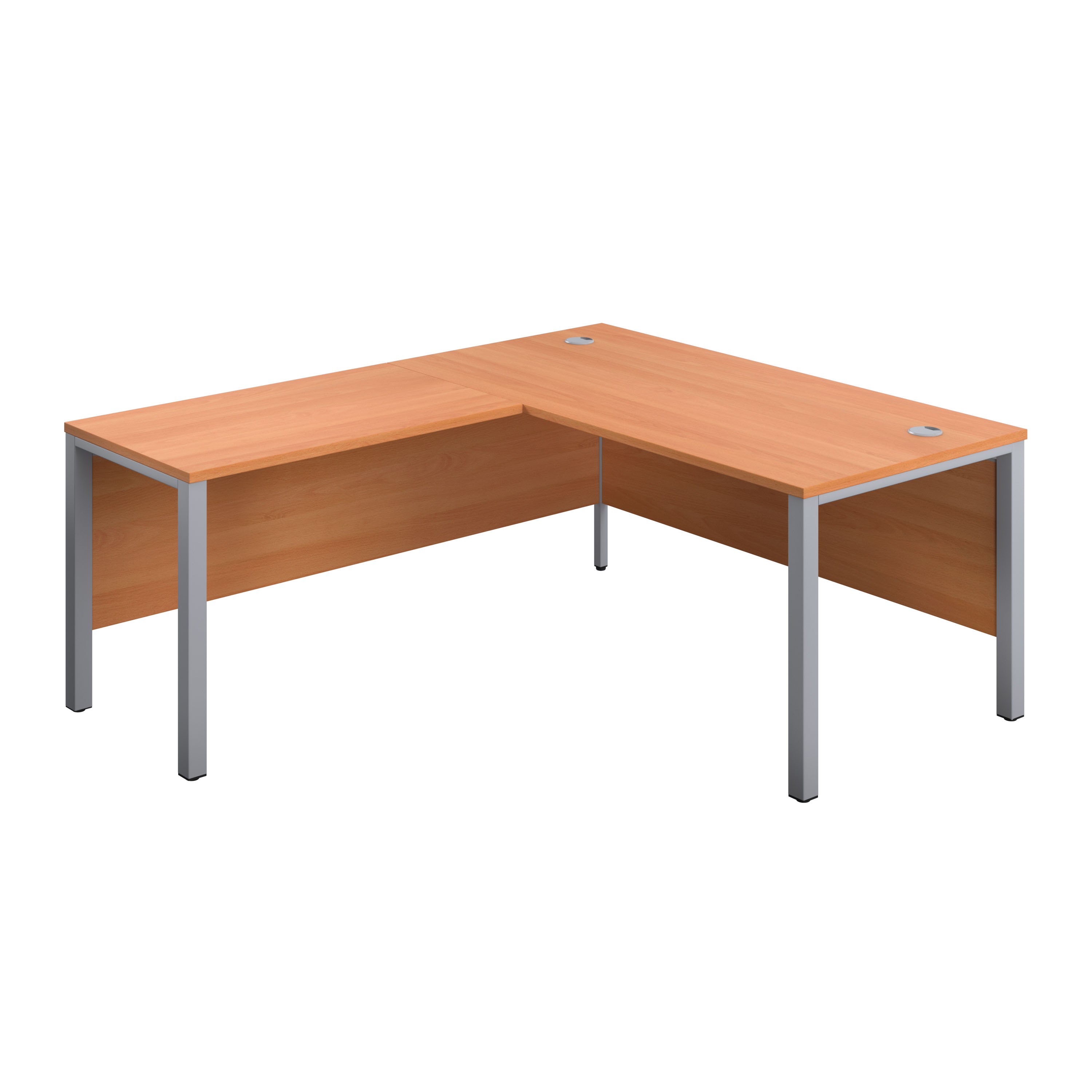 Goal Post Left Hand Return Desk | 1800X800 | Beech/Silver