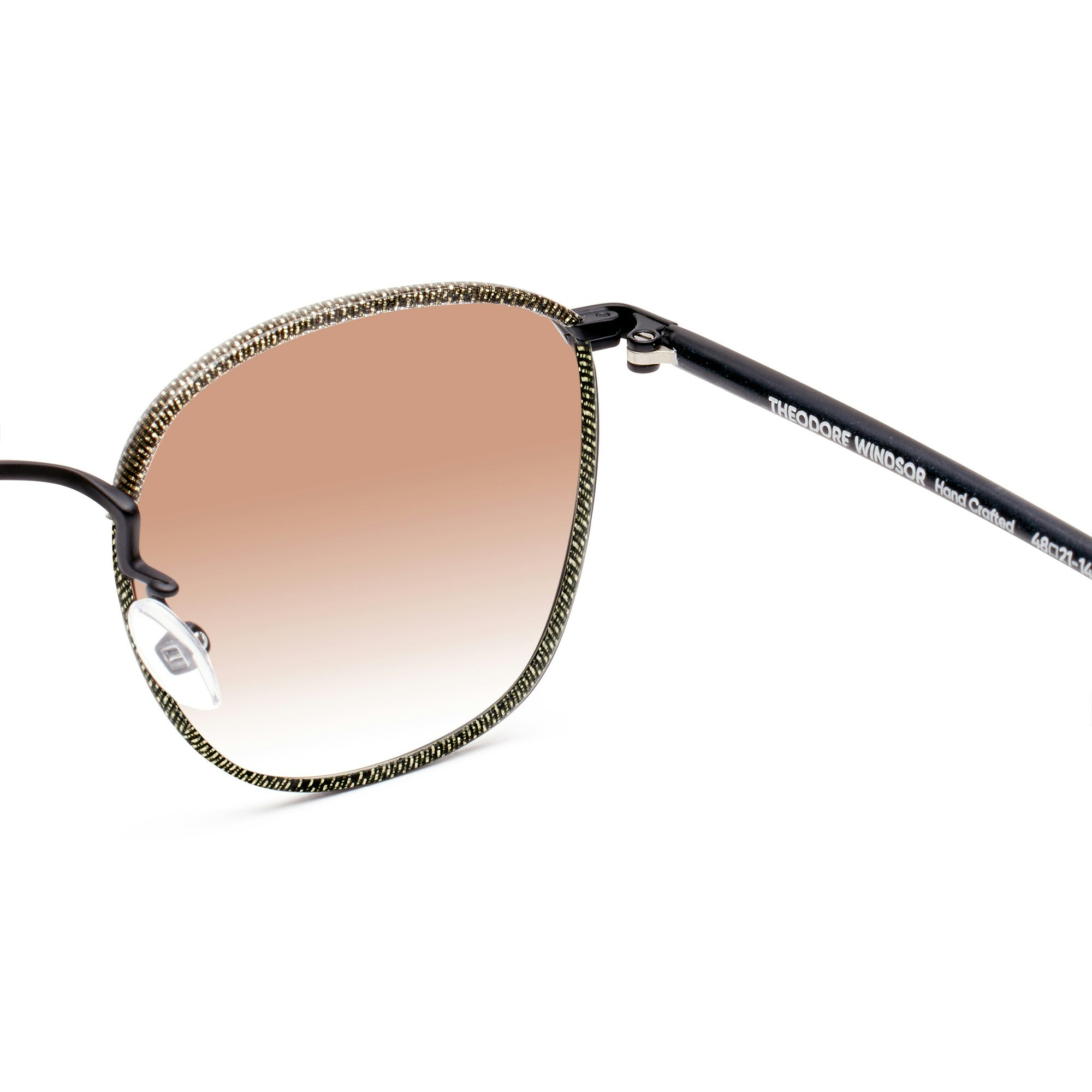 Theodore Windsor Sunglasses - Matte Black with Gold | Bailey