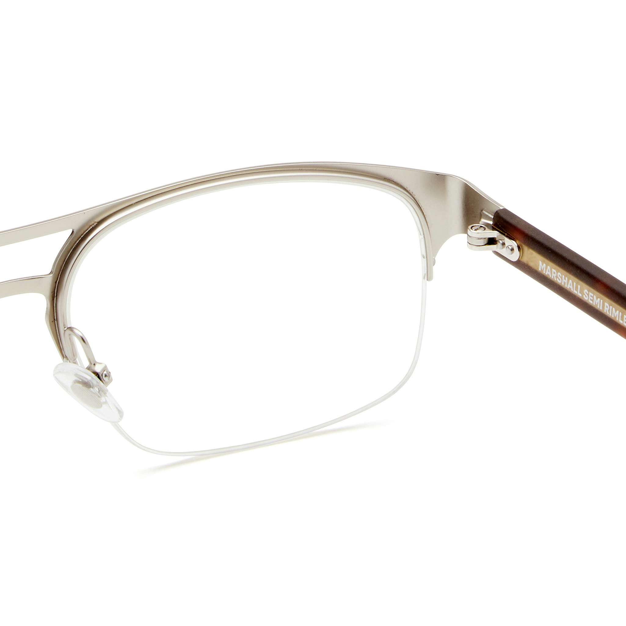 Marshall Semi Rimless - Burgundy Glasses