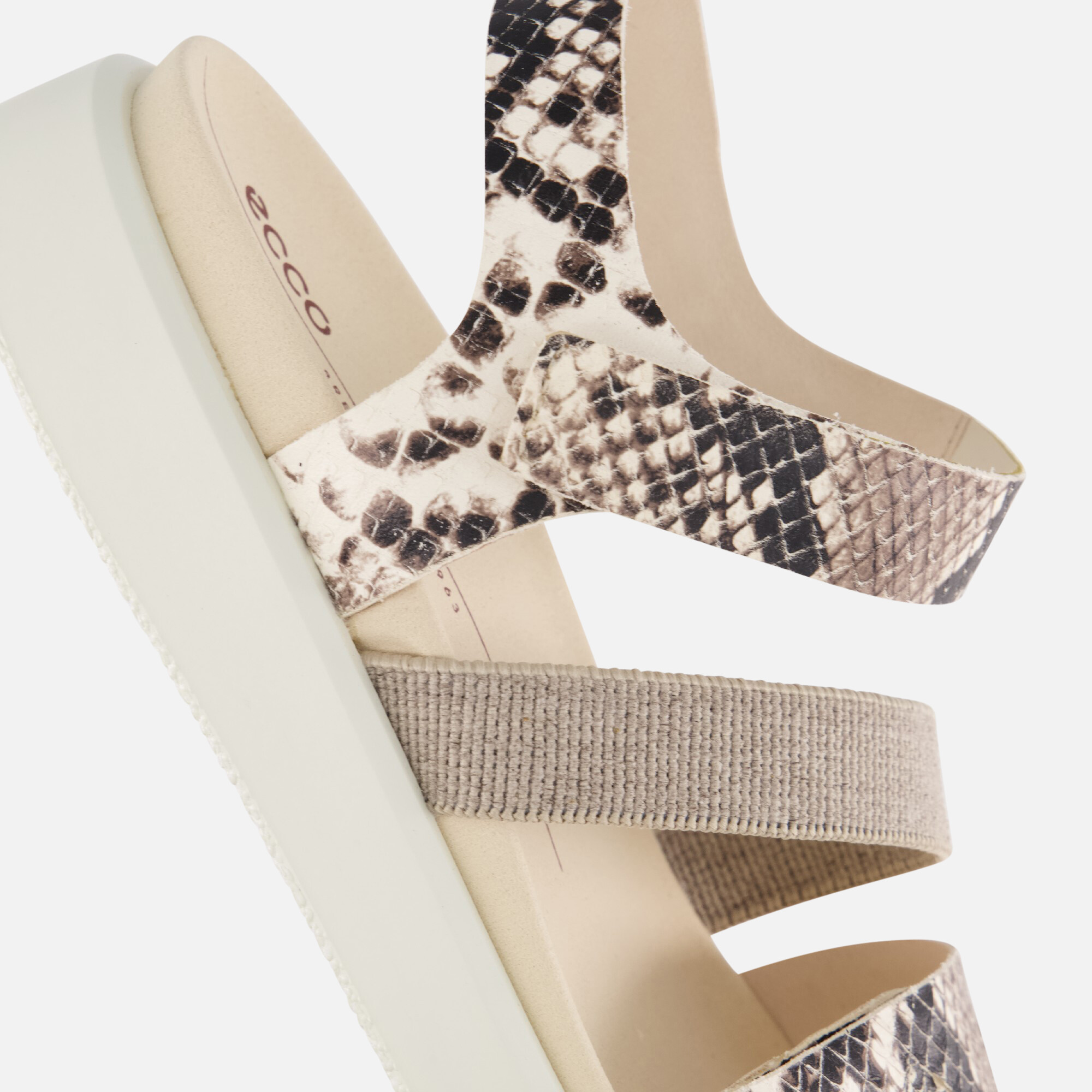 Ecco Flowt Sandalen beige Leer afbeelding 3