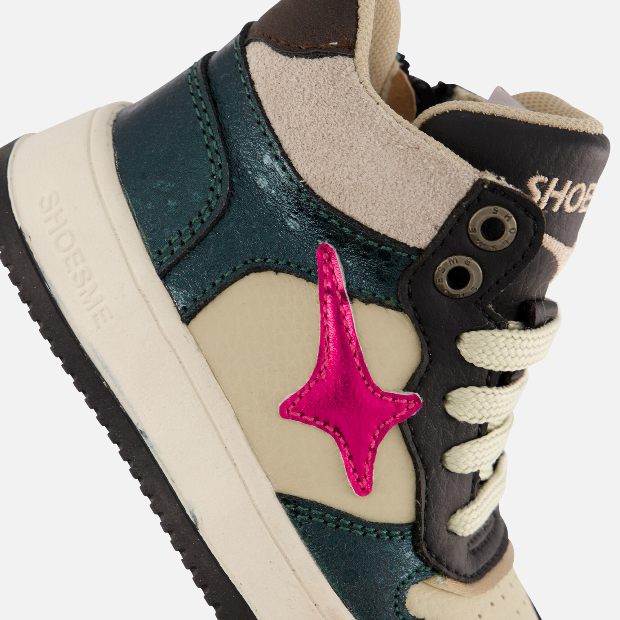Shoesme Sneakers groen Leer afbeelding 4