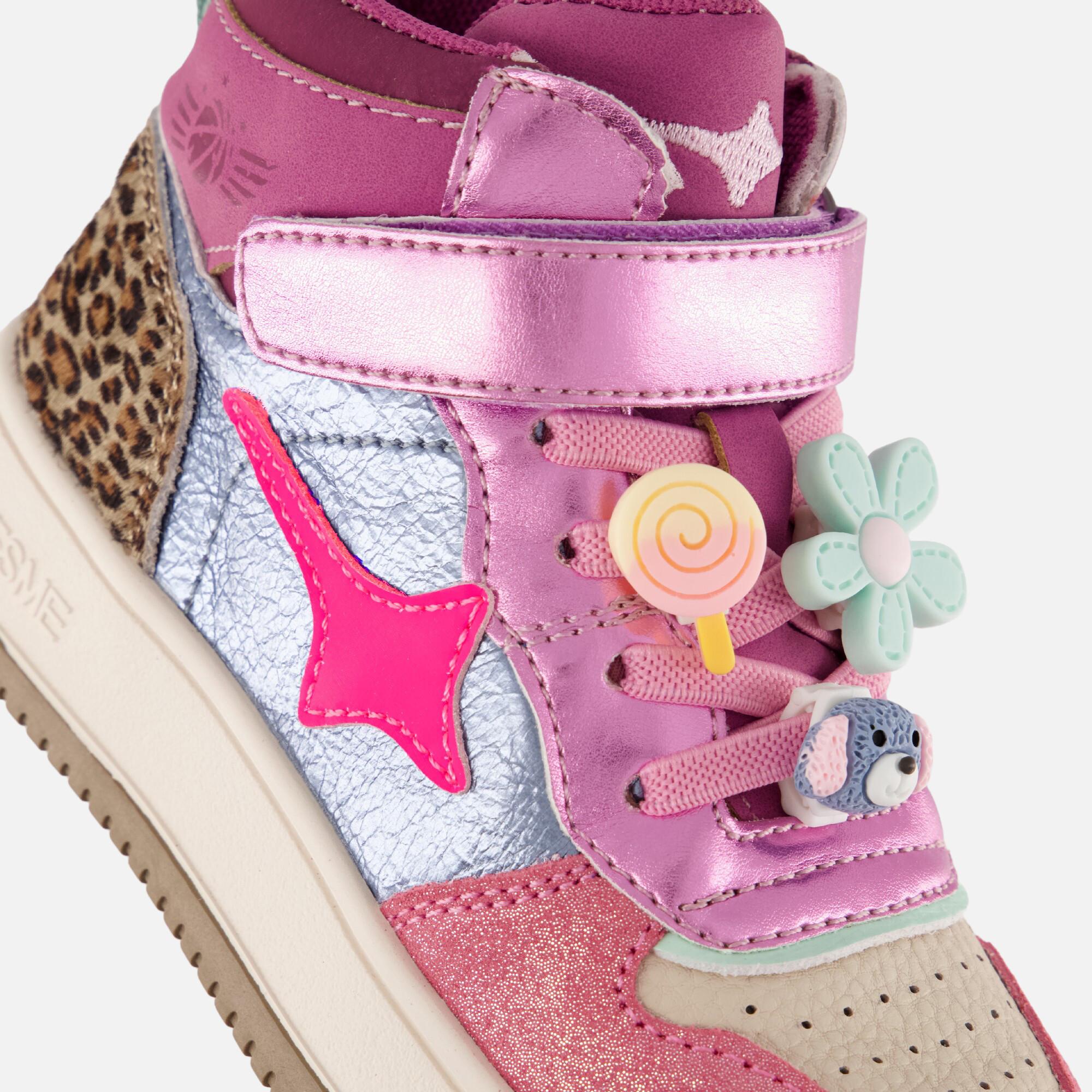 Shoesme New Outsole Sneakers roze Leer afbeelding 4