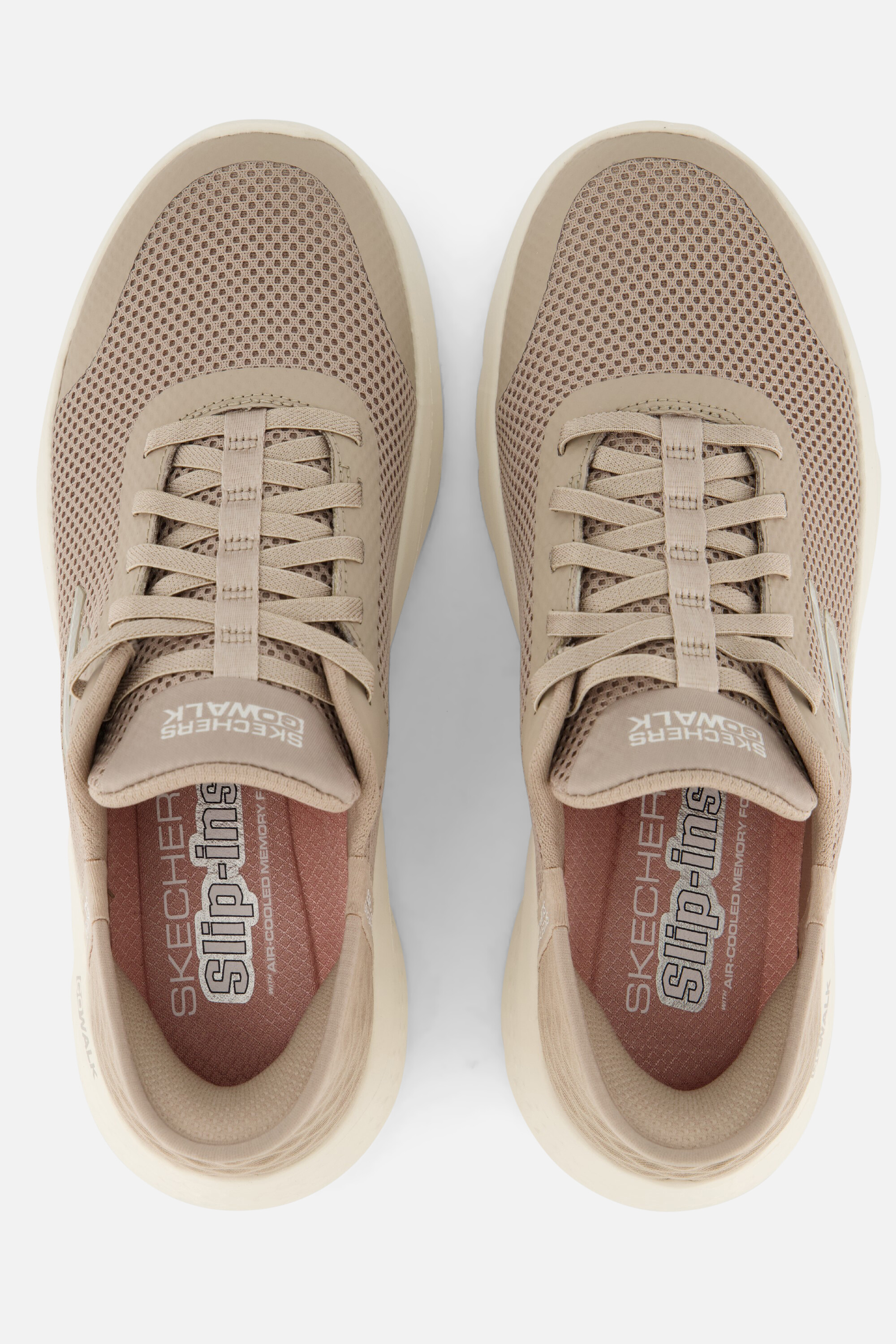 Skechers Slip-ins Go Walk Instappers taupe Textiel afbeelding 4