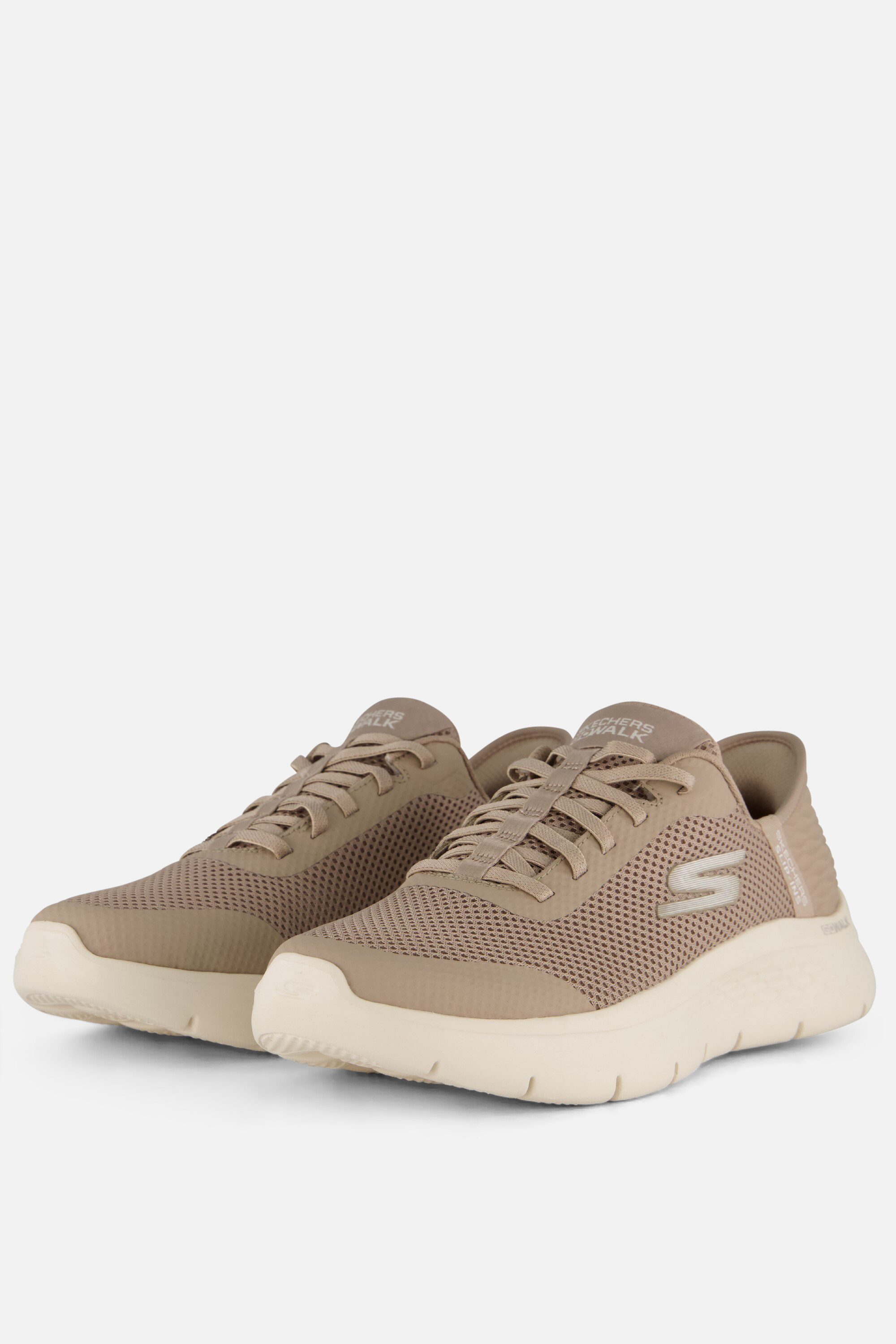 Skechers Slip-ins Go Walk Instappers taupe Textiel afbeelding 2