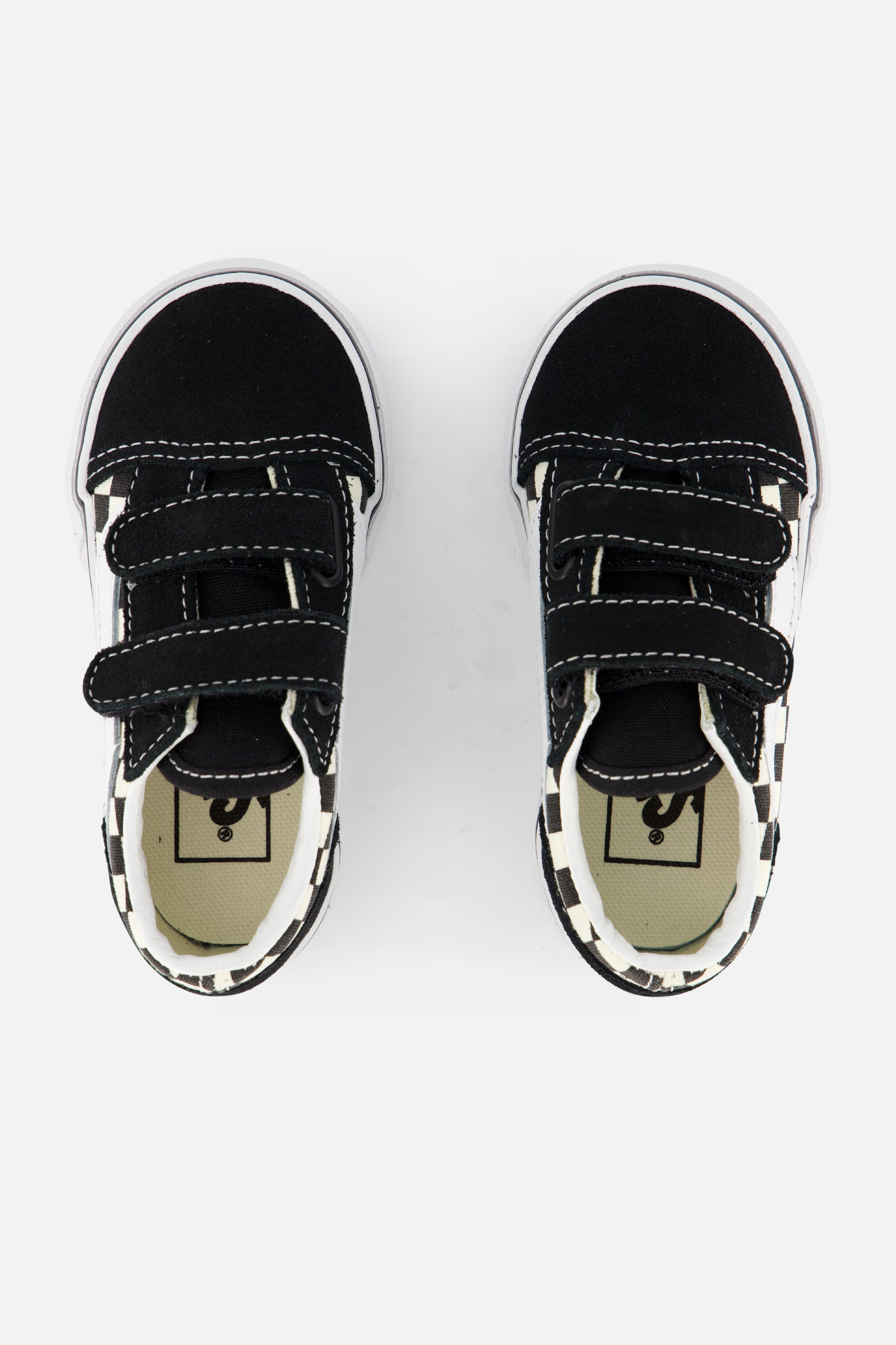 Vans Old Skool V Checkerboard Sneakers zwart Leer afbeelding 2
