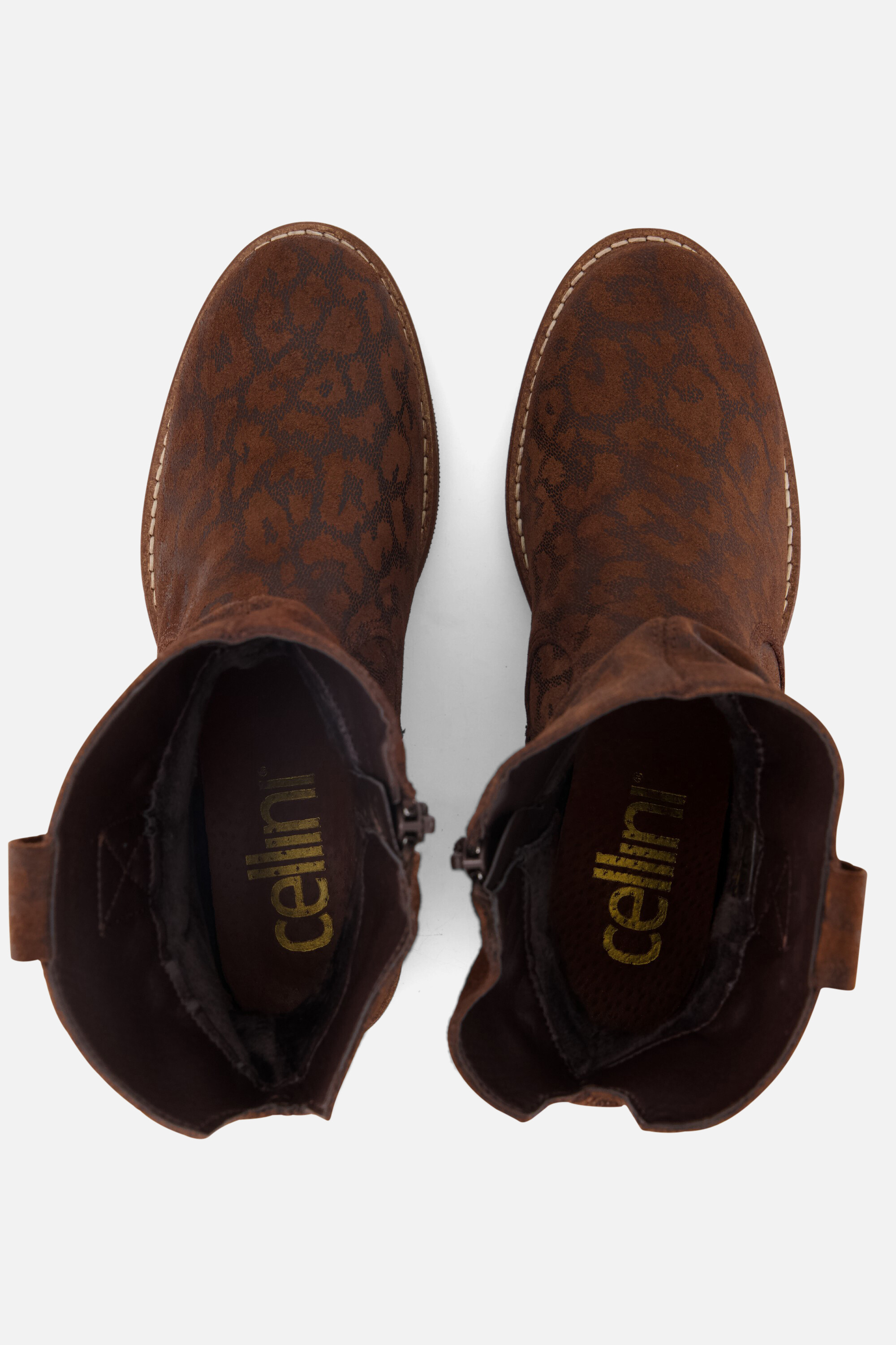 Cellini Plooi Enkellaarsjes bruin Suede afbeelding 3