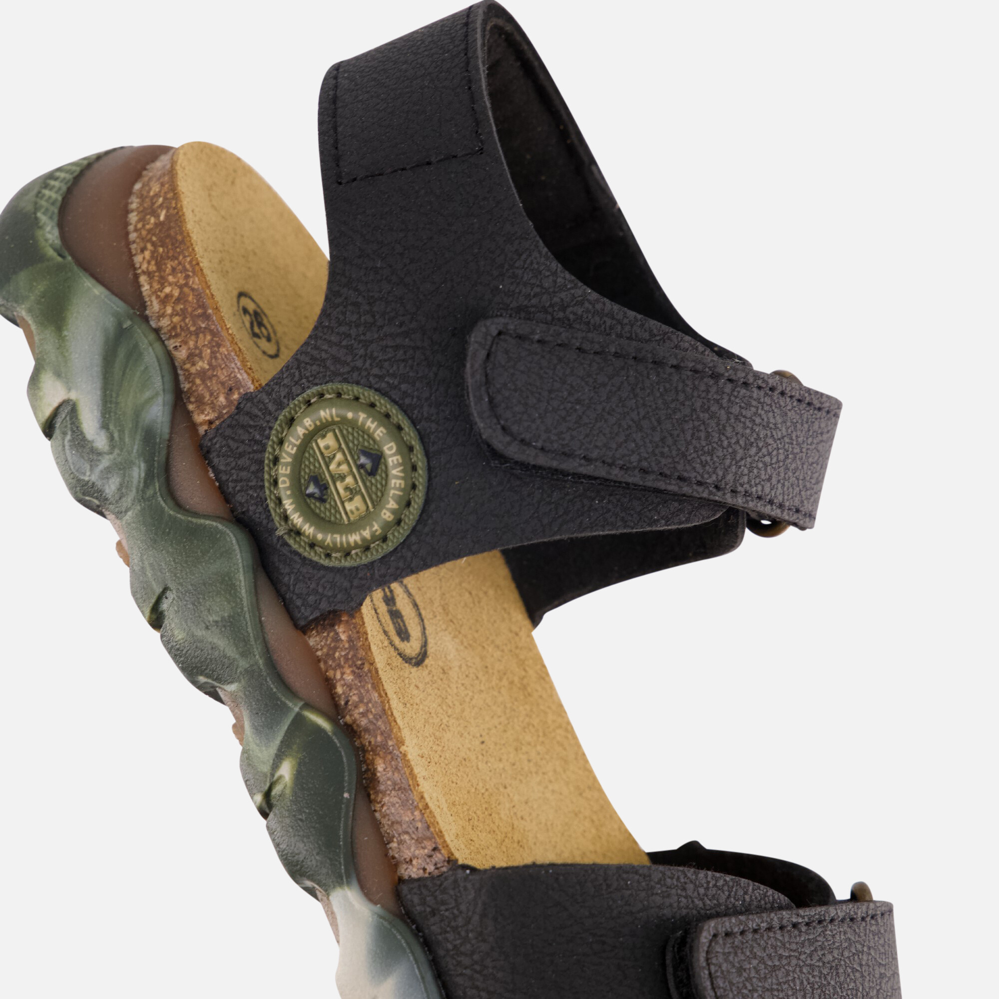 Develab Sandalen zwart Imitatieleer afbeelding 3