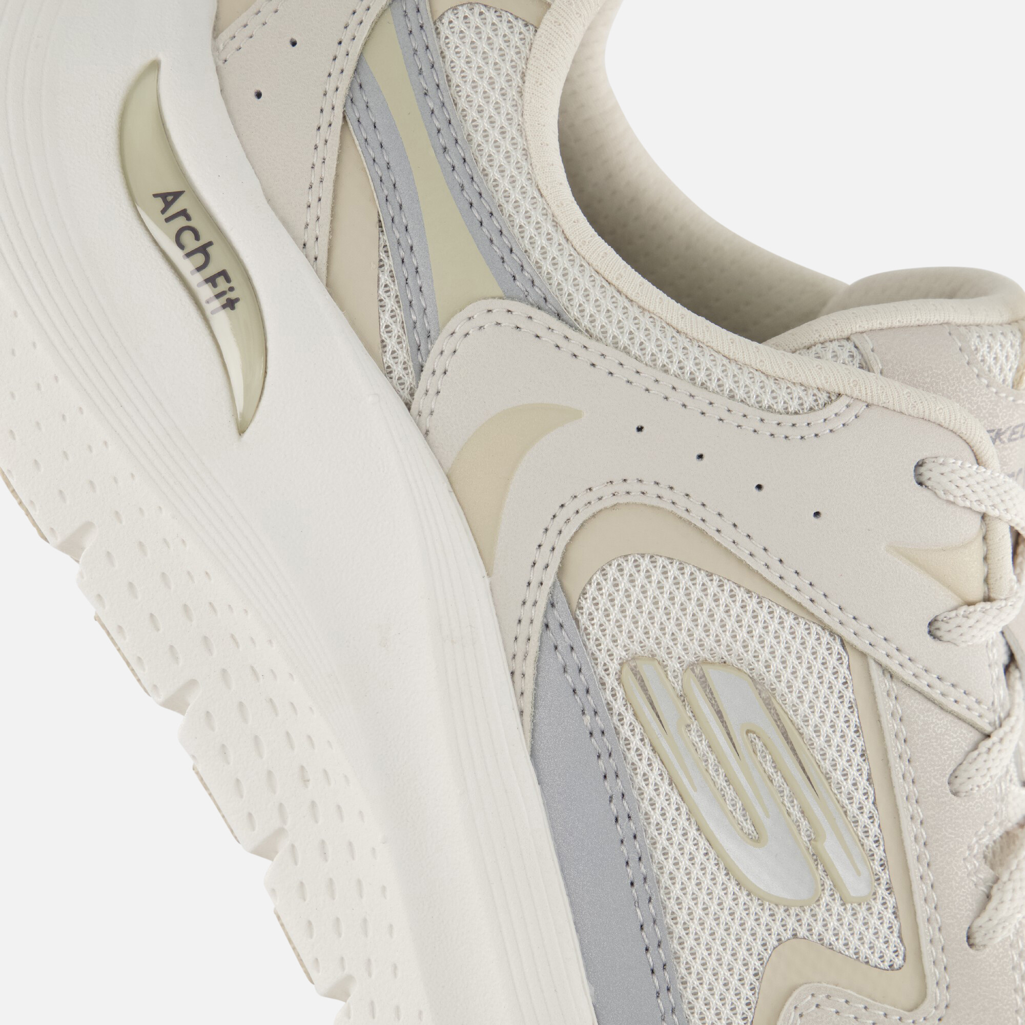 Skechers Arch Fit 2.0 Sneakers beige Textiel afbeelding 4