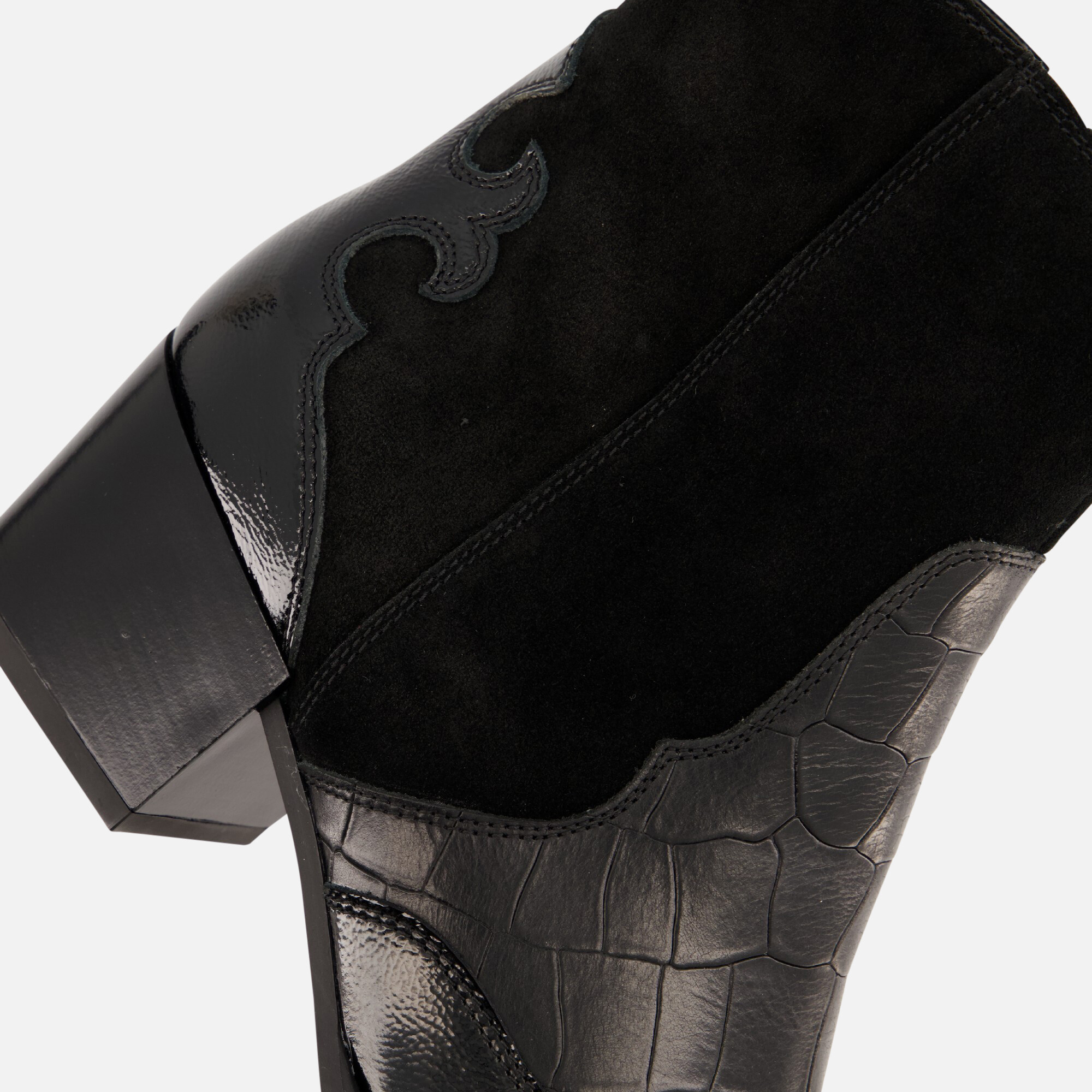 Linea Zeta Cowboylaarzen zwart Leer afbeelding 4