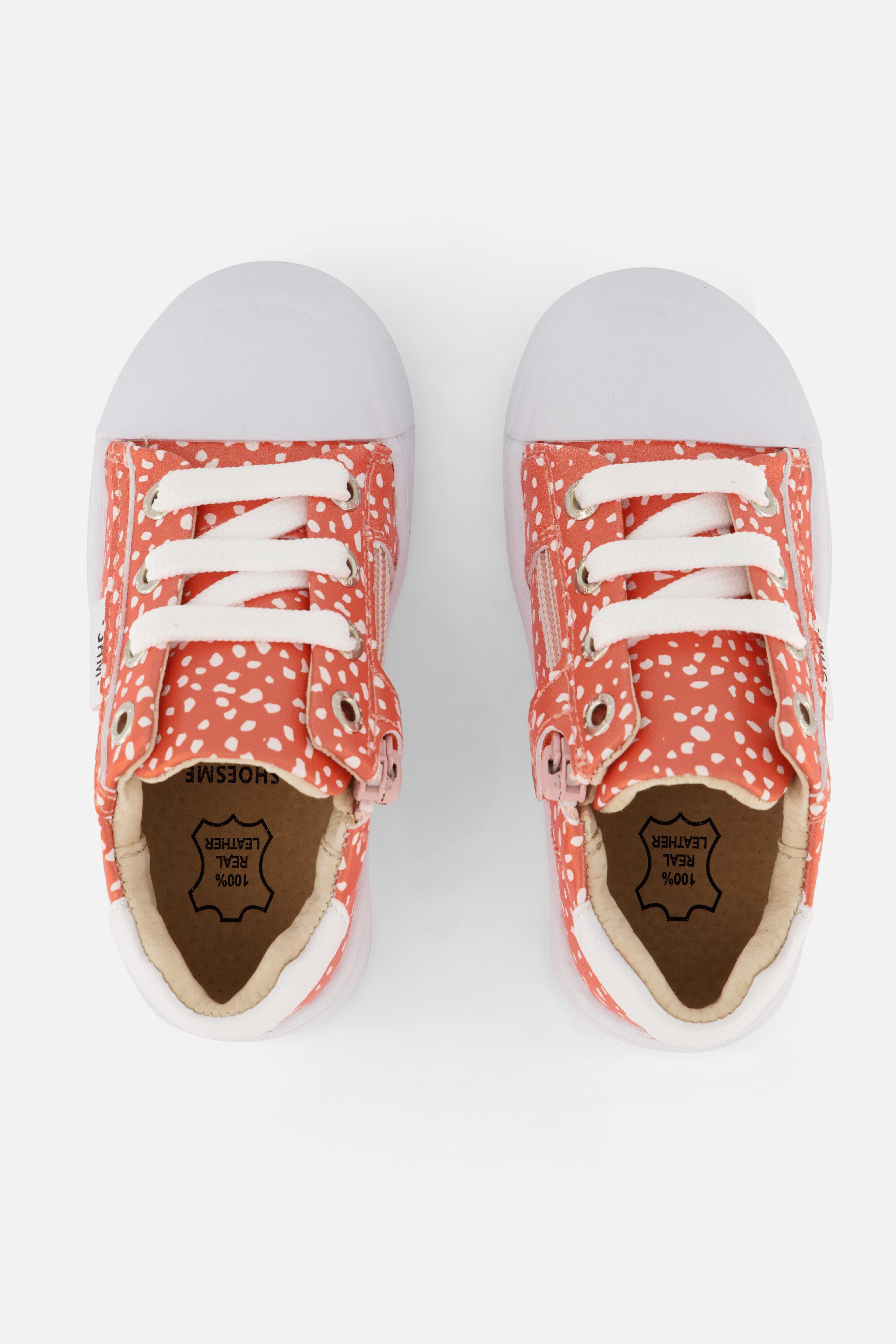 Shoesme Dots Sneakers oranje Leer afbeelding 2