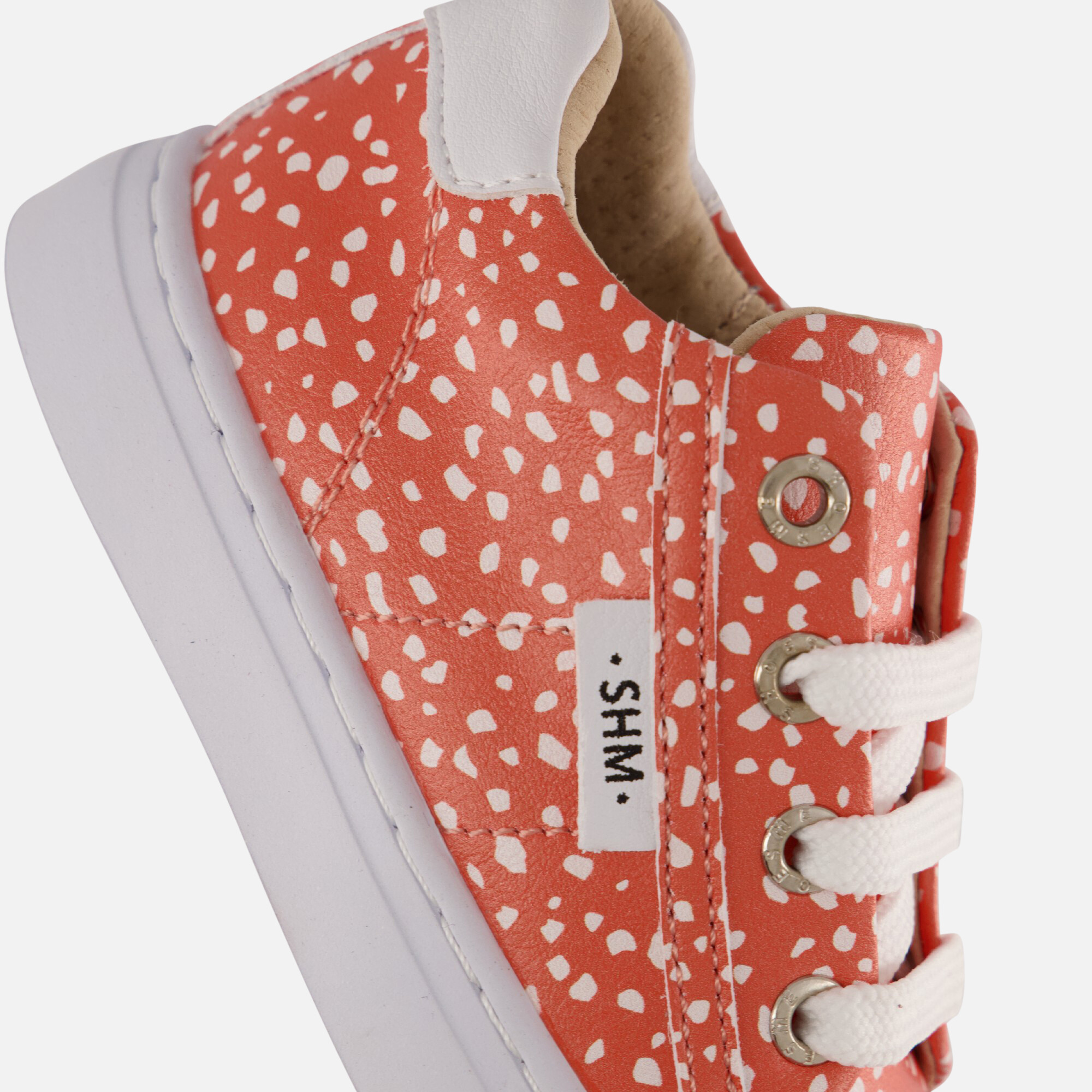 Shoesme Dots Sneakers oranje Leer afbeelding 4