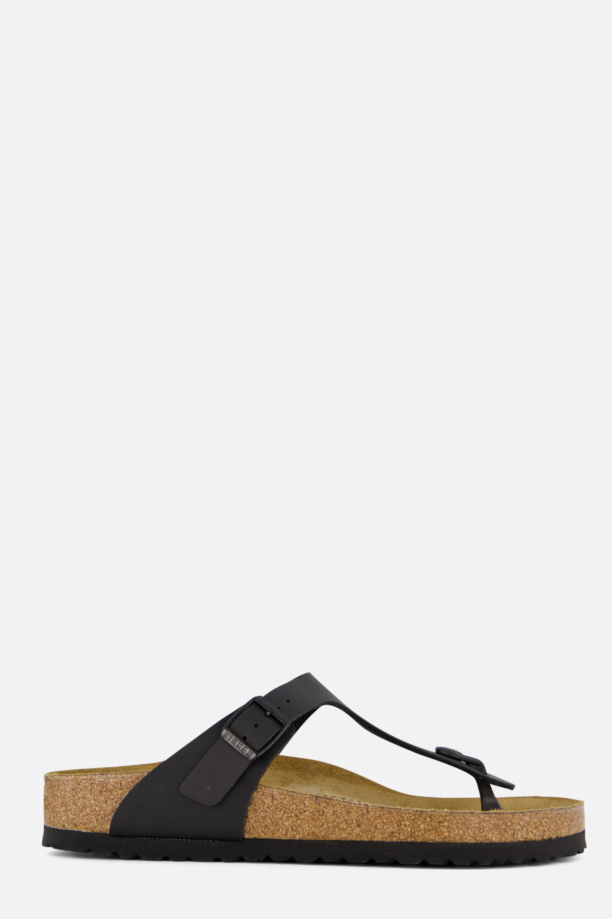 Birkenstock Gizeh Slippers zwart Imitatileer afbeelding 4