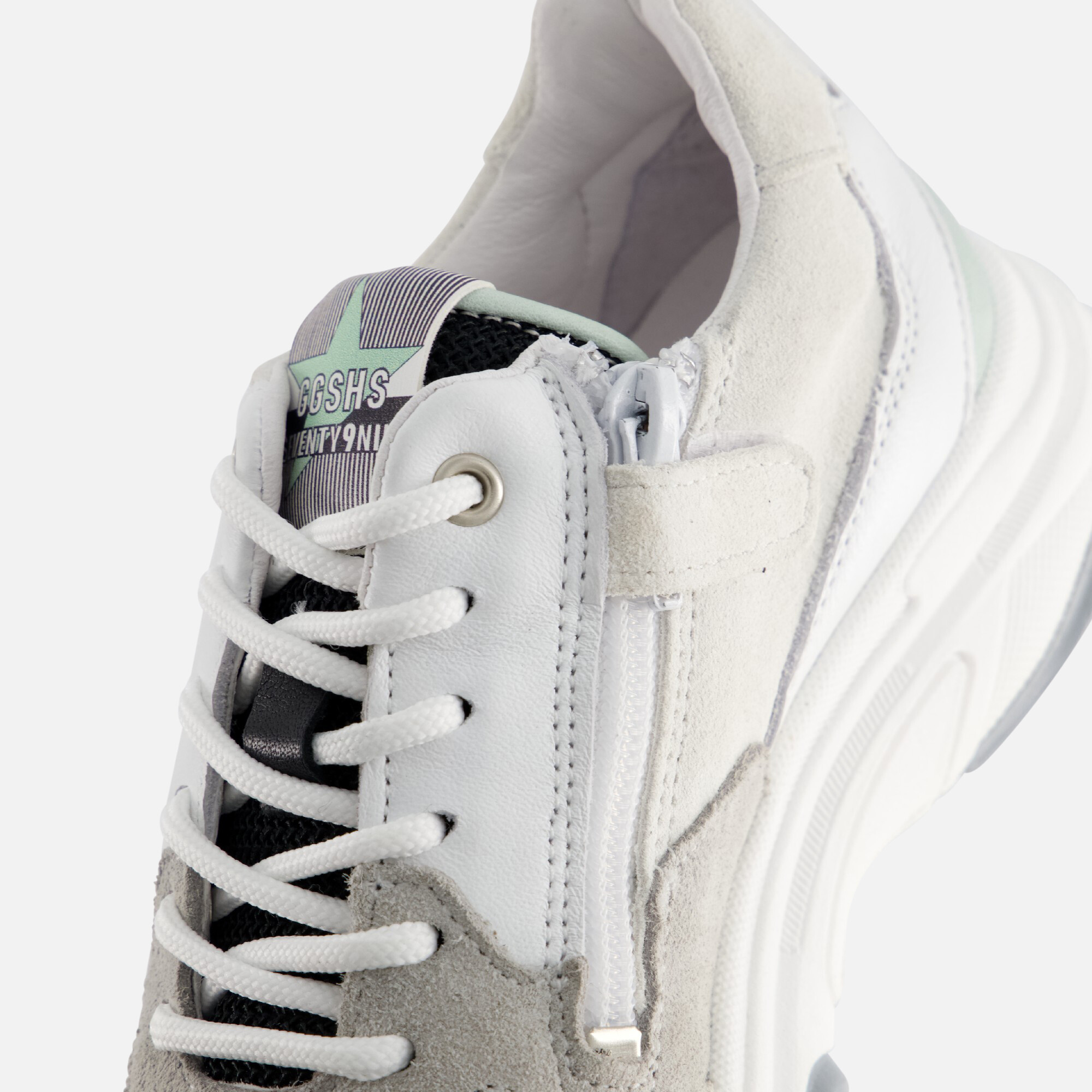 Giga Sneakers wit Leer afbeelding 4