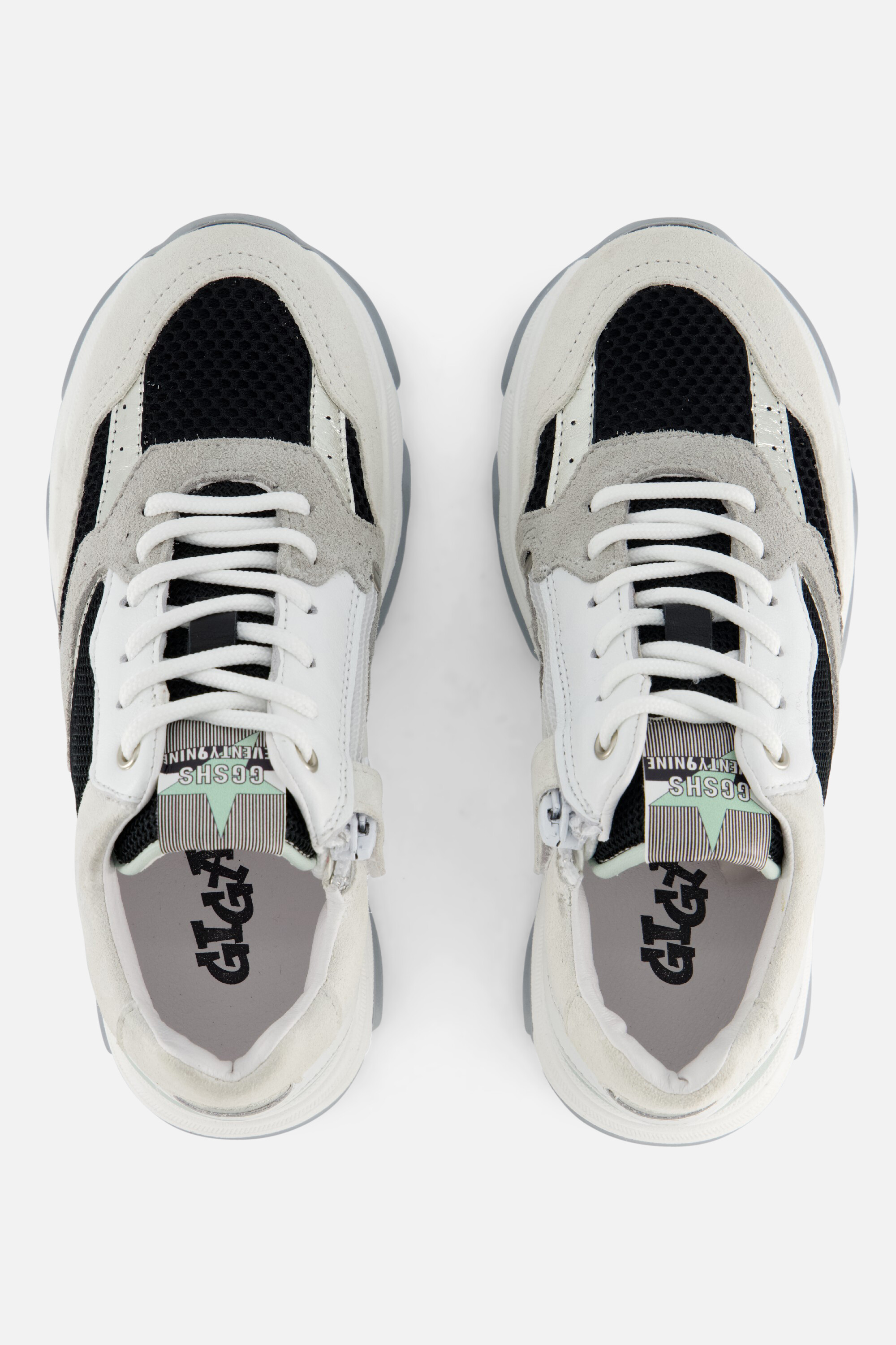 Giga Sneakers wit Leer afbeelding 2