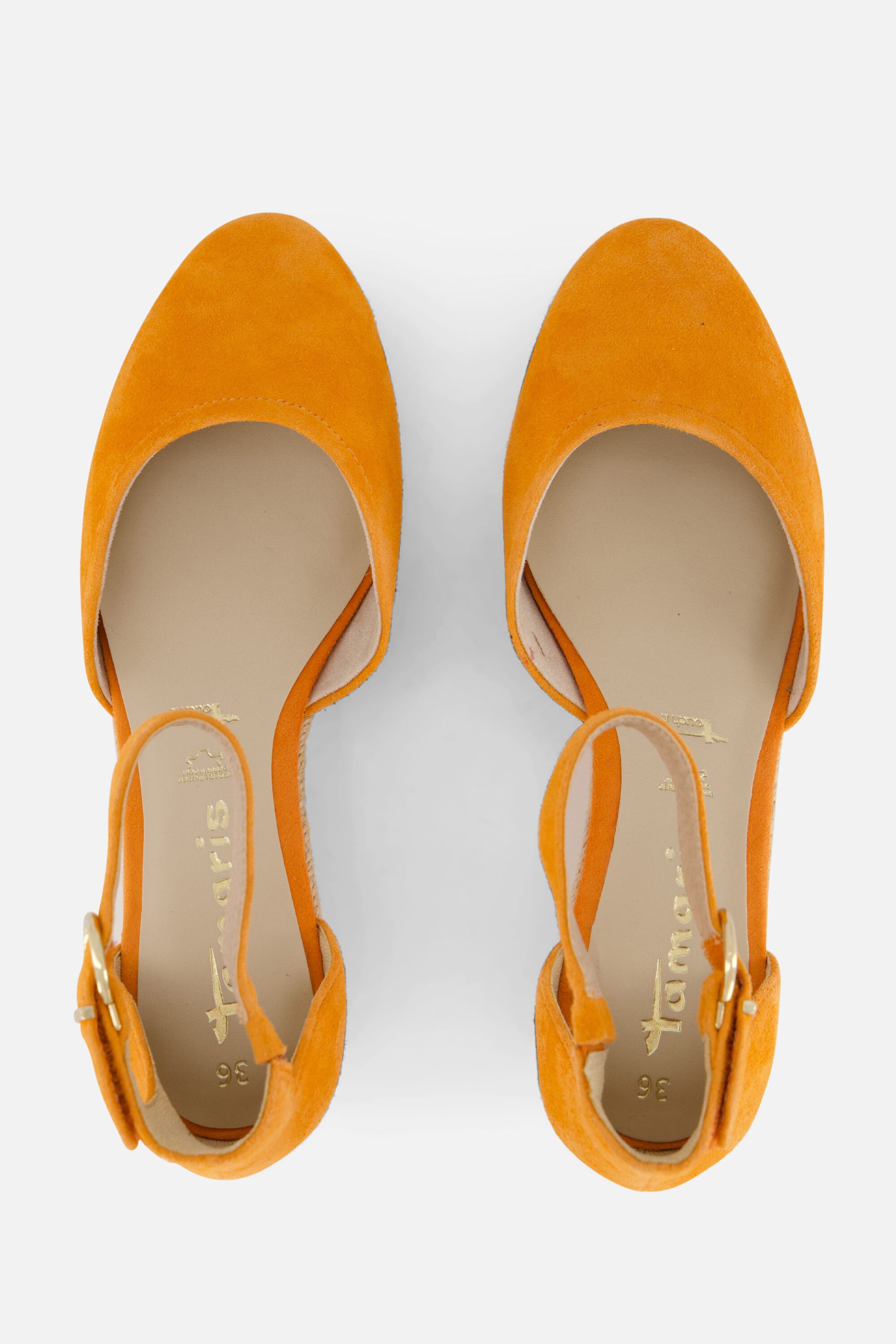Tamaris Espadrilles oranje Leer afbeelding 2