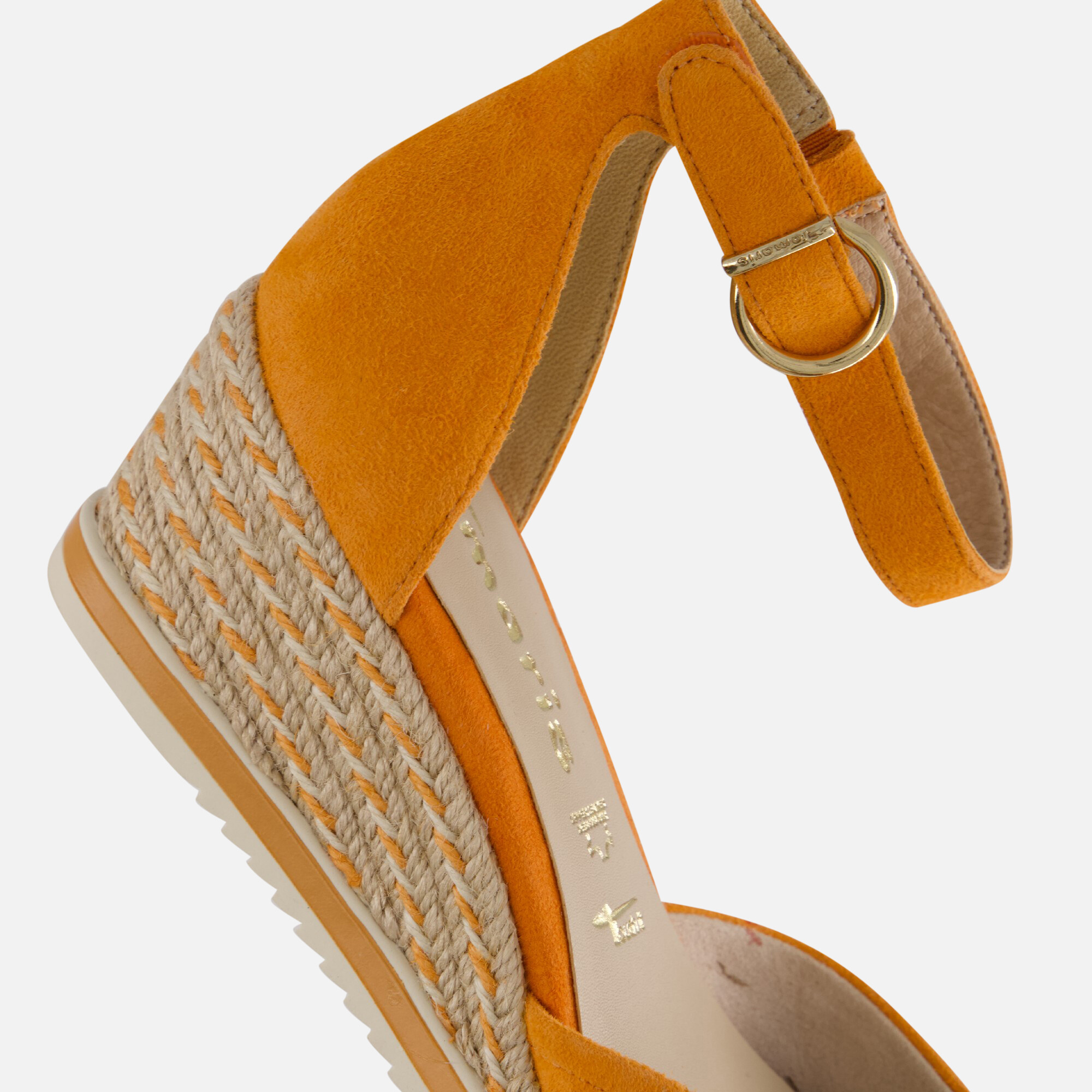 Tamaris Espadrilles oranje Leer afbeelding 4