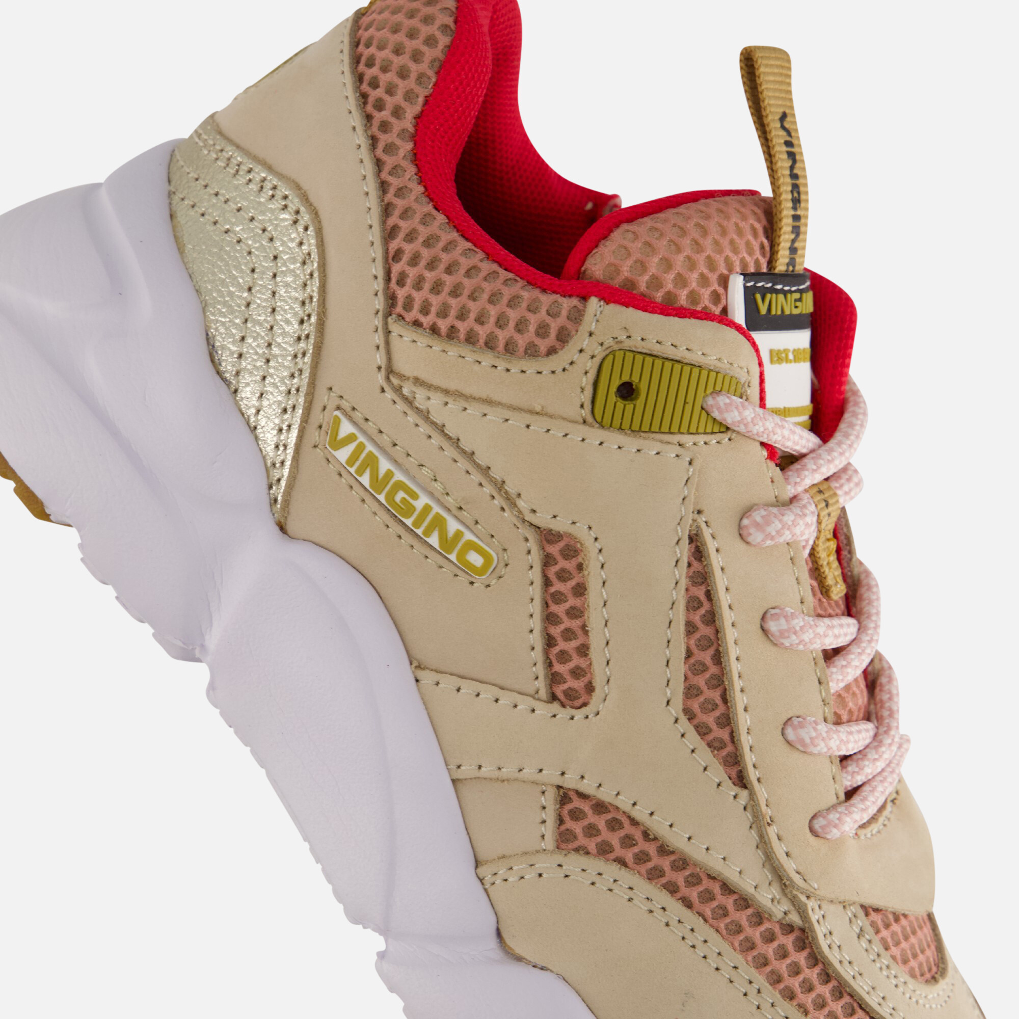 Vingino Odilia Lifestyle Runners Sneakers beige afbeelding 4