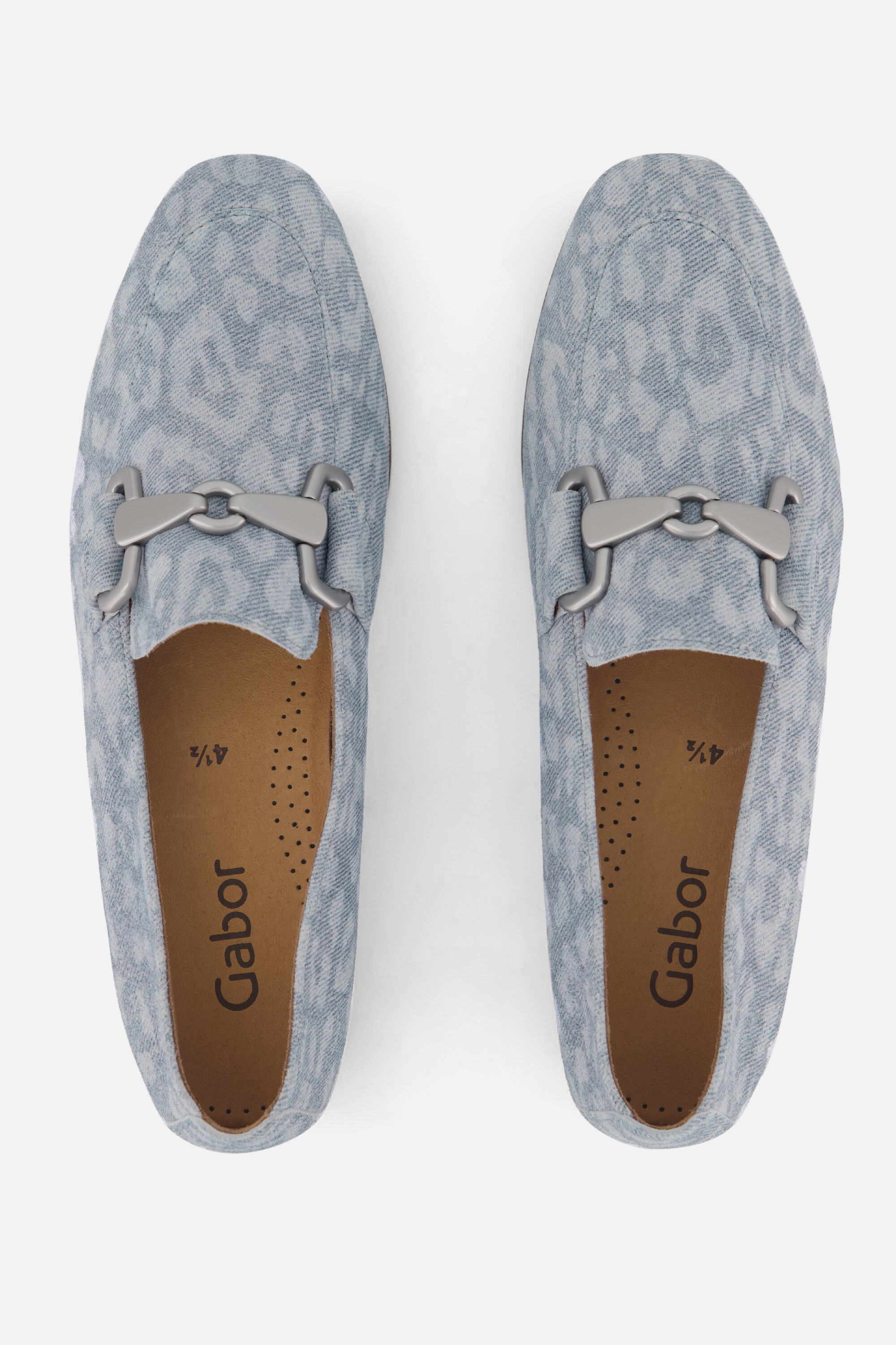 Gabor Leopard Instappers blauw Synthetisch afbeelding 2