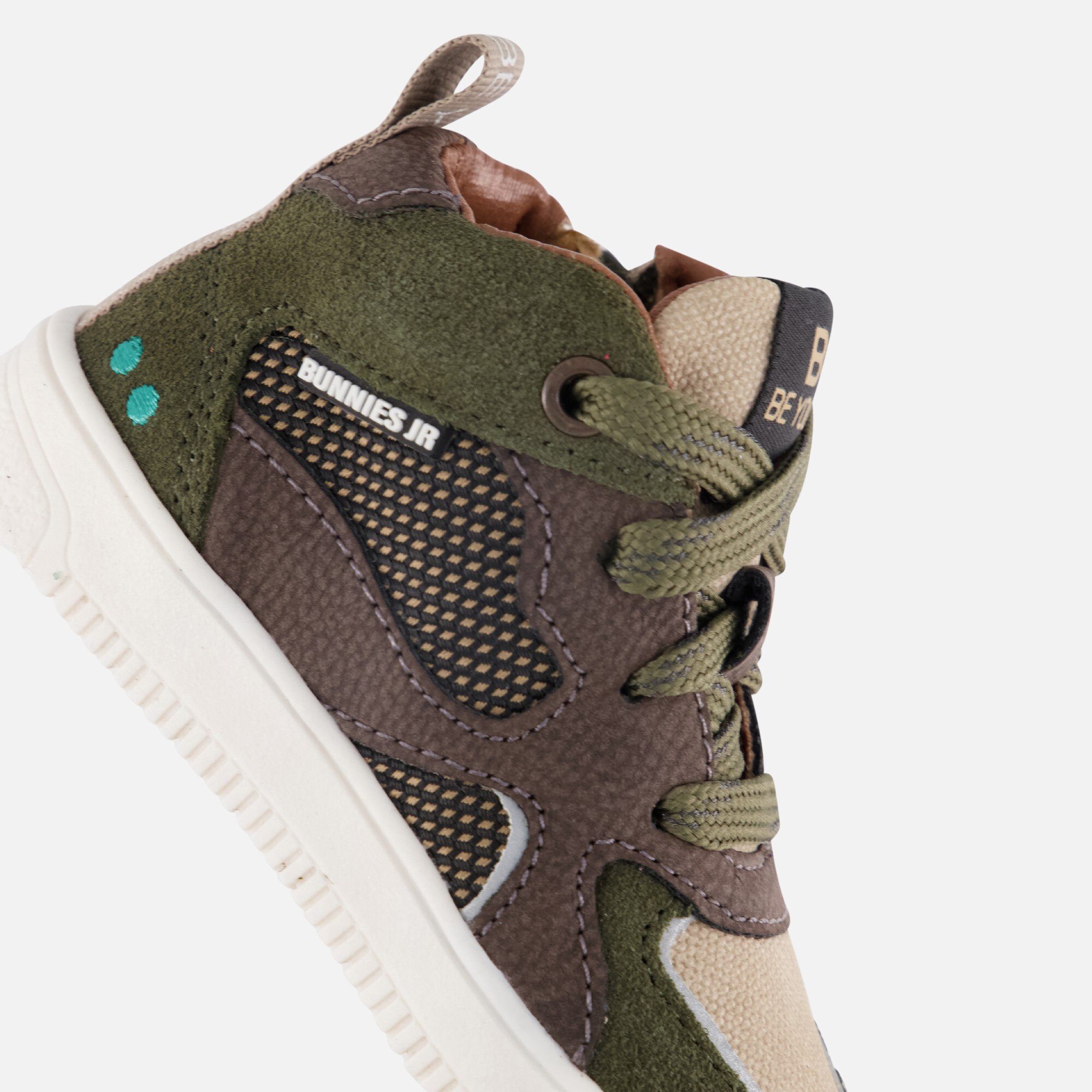 BunniesJR Moos Mellow Sneakers groen Leer afbeelding 4