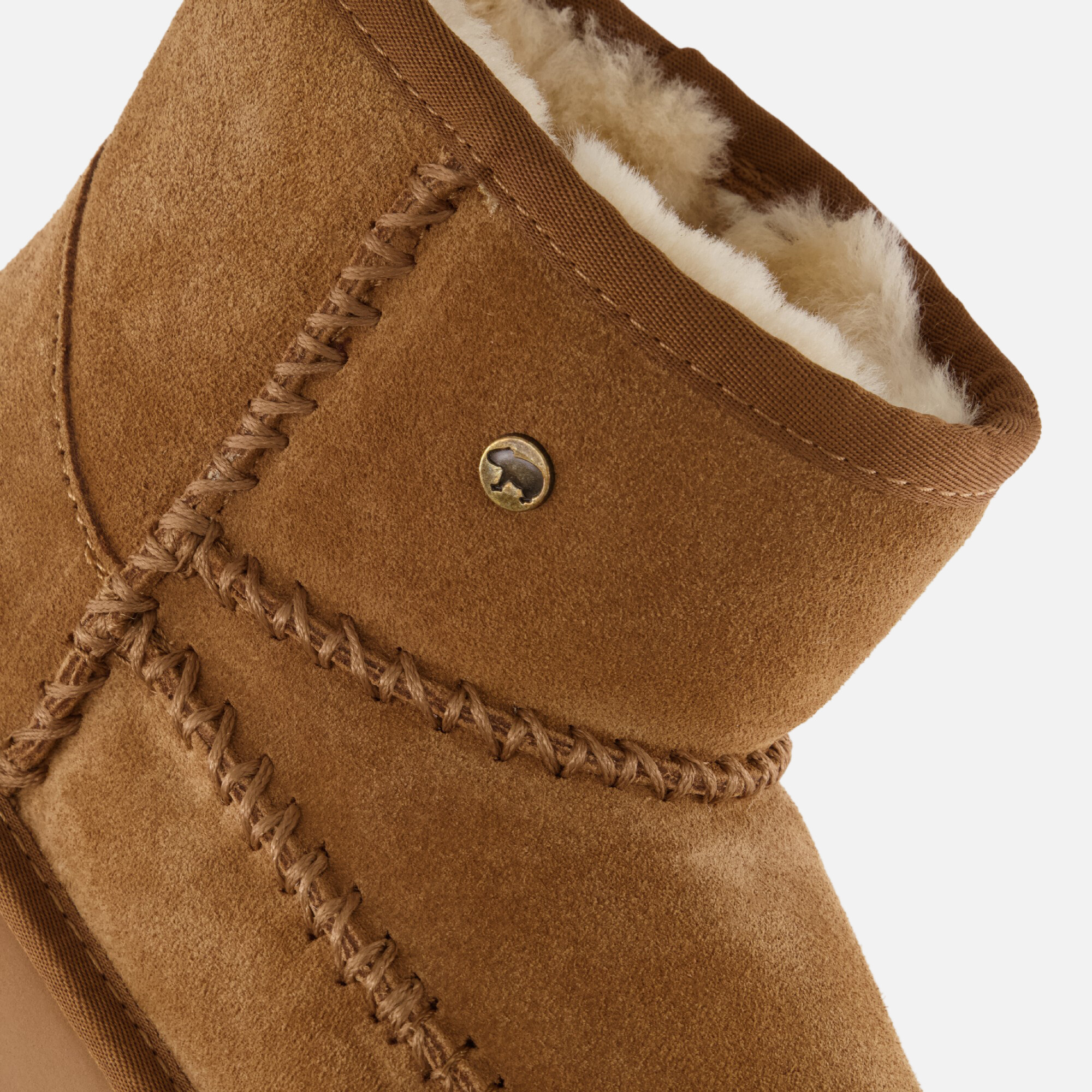 Warmbat Wallaby Stitch Winterboots cognac Suede afbeelding 4